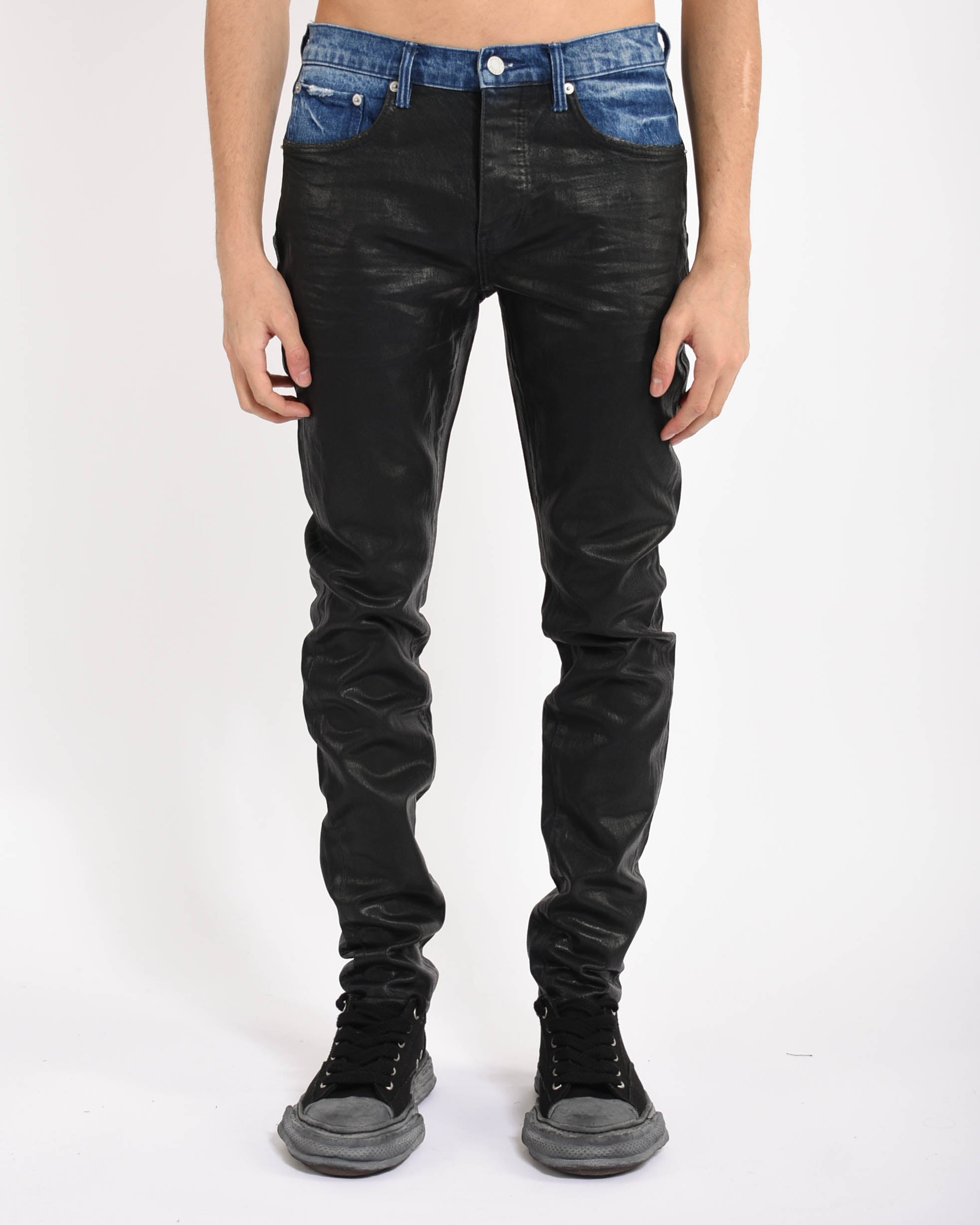 jeans skinny coated indigo
