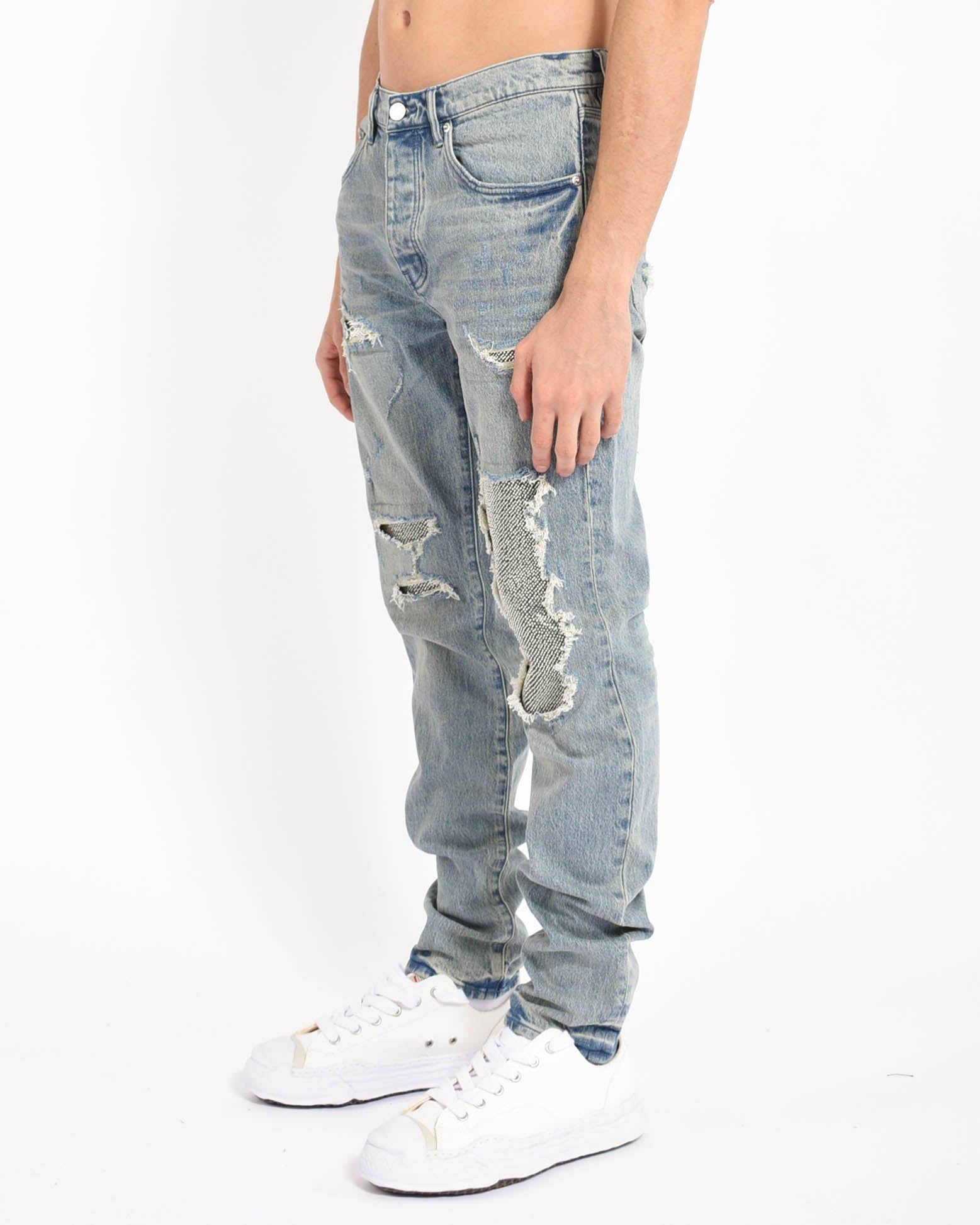 jeans skinny Beaded Repair