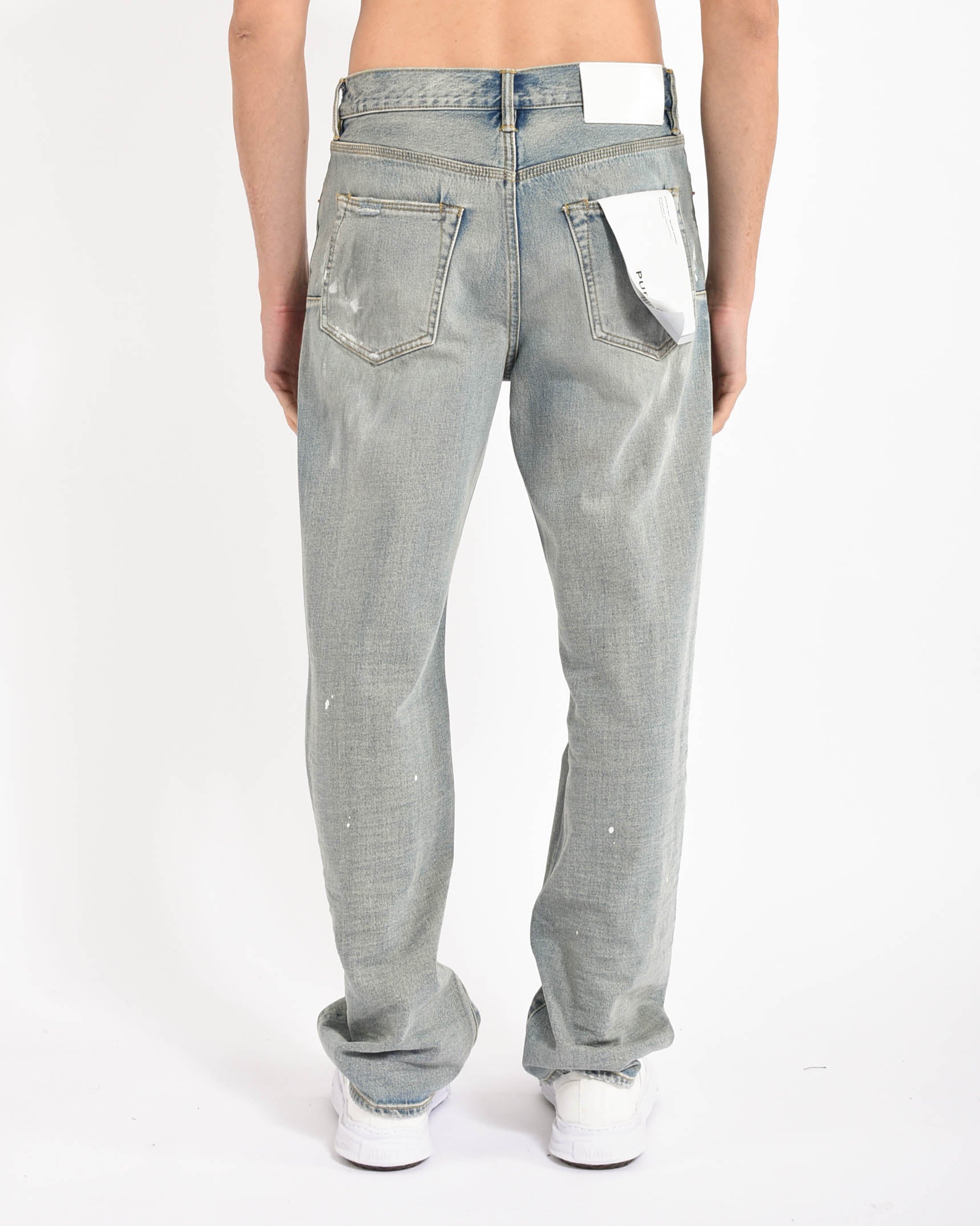 jeans Straight Leg light vintage slash