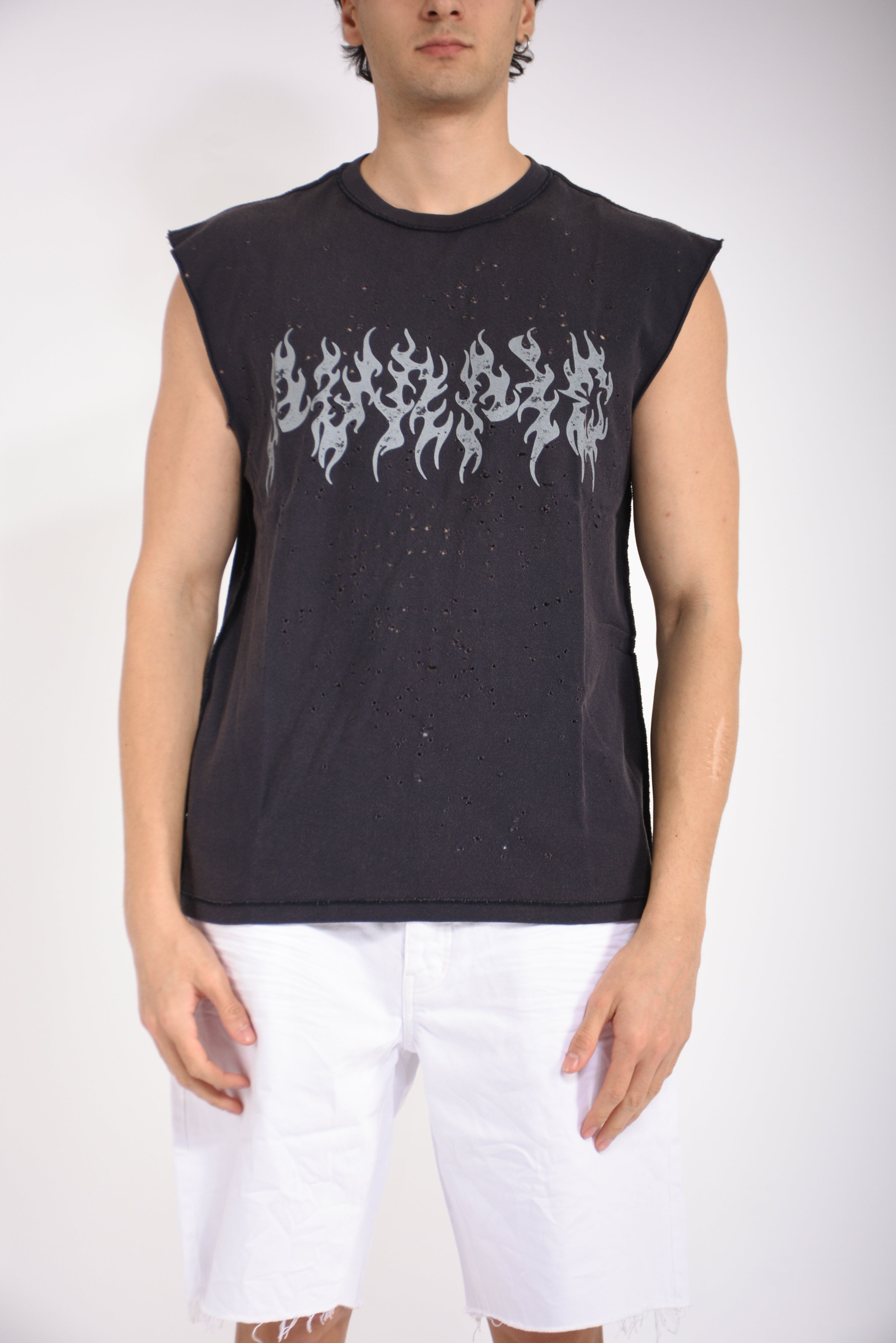 T-shirt texture smanicata