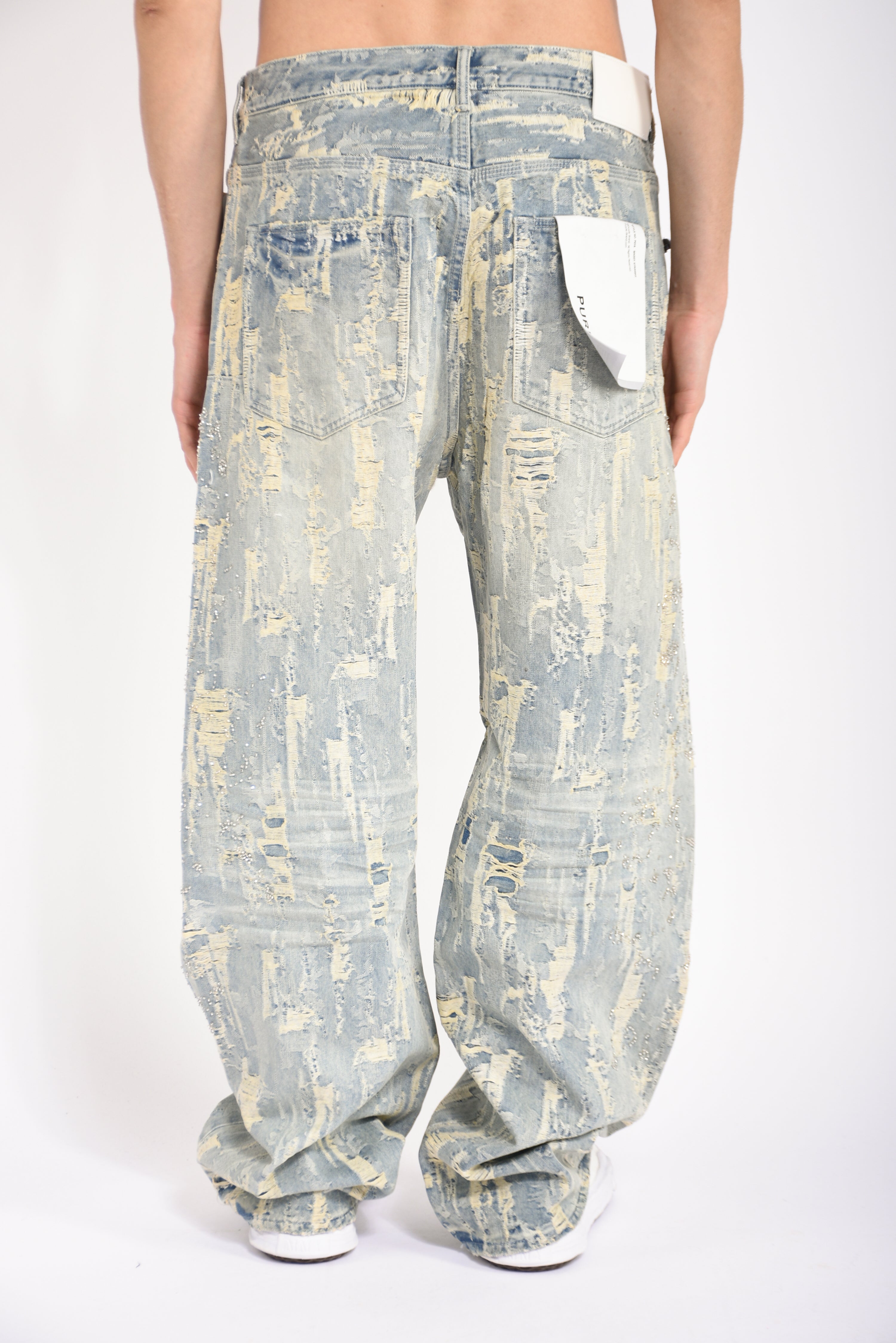 Jeans bead splatter destroy