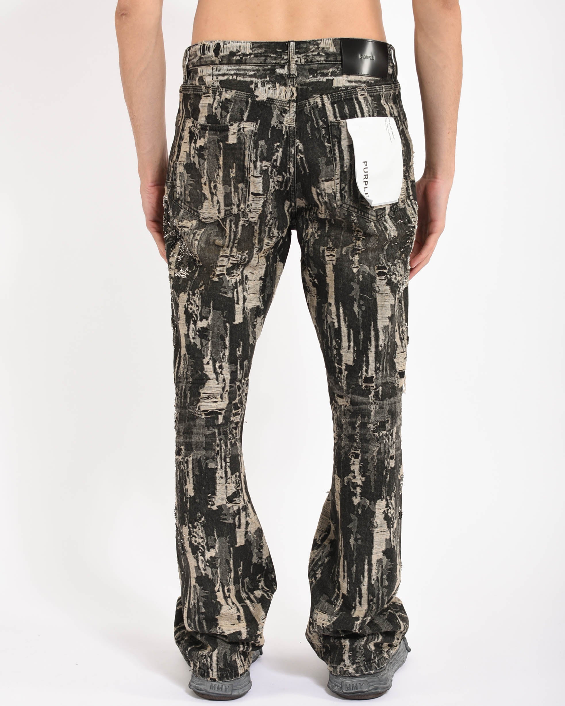 Jeans Bootcut Bead Splatter Destroy