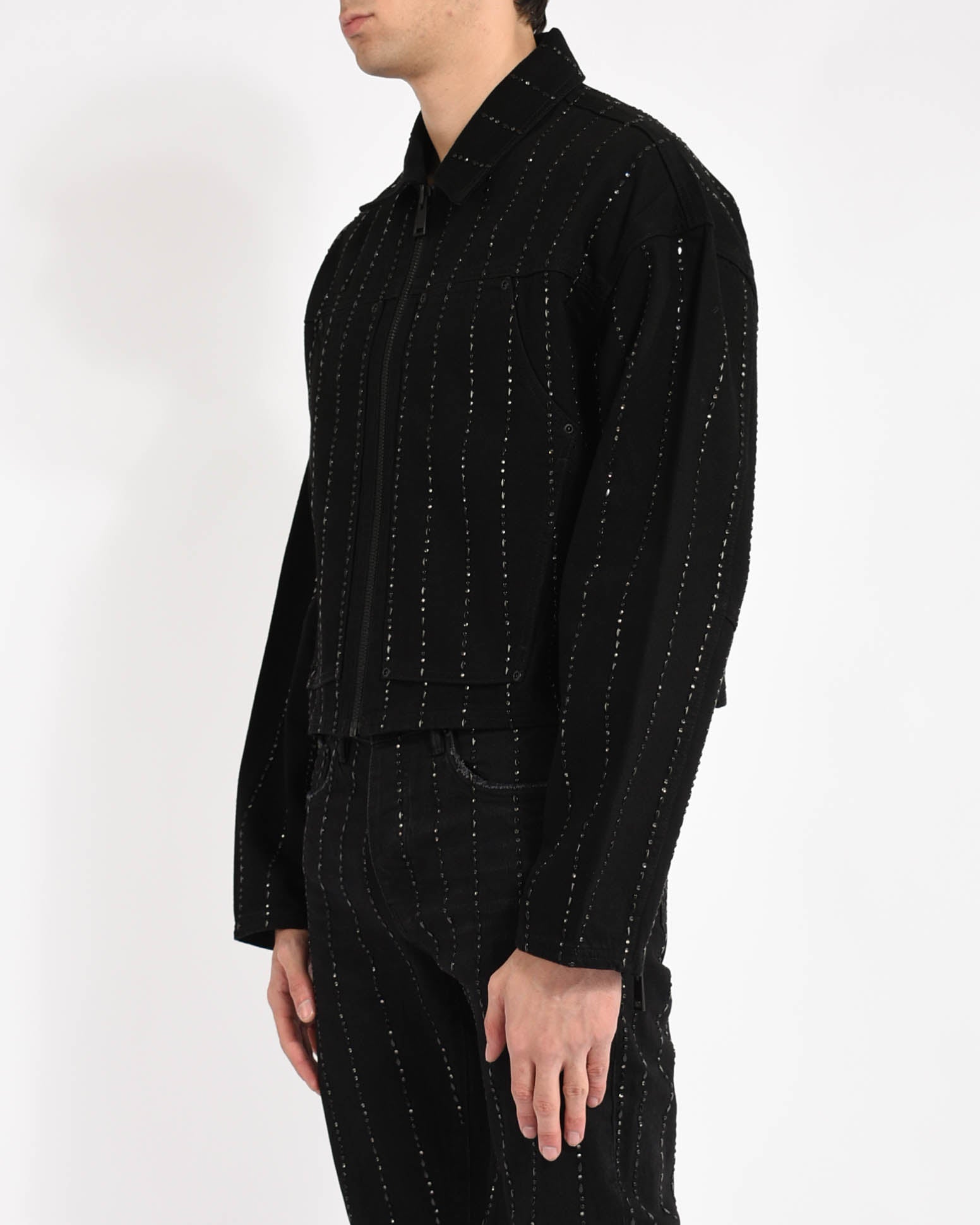 giubbino embellished stripes