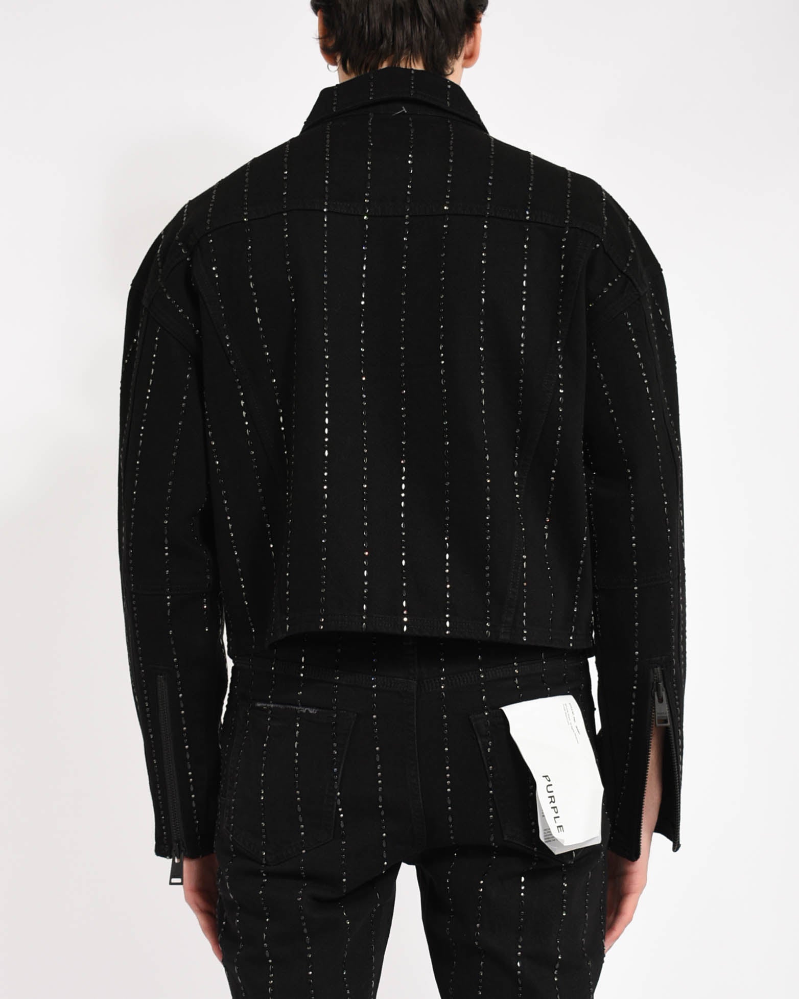 giubbino embellished stripes