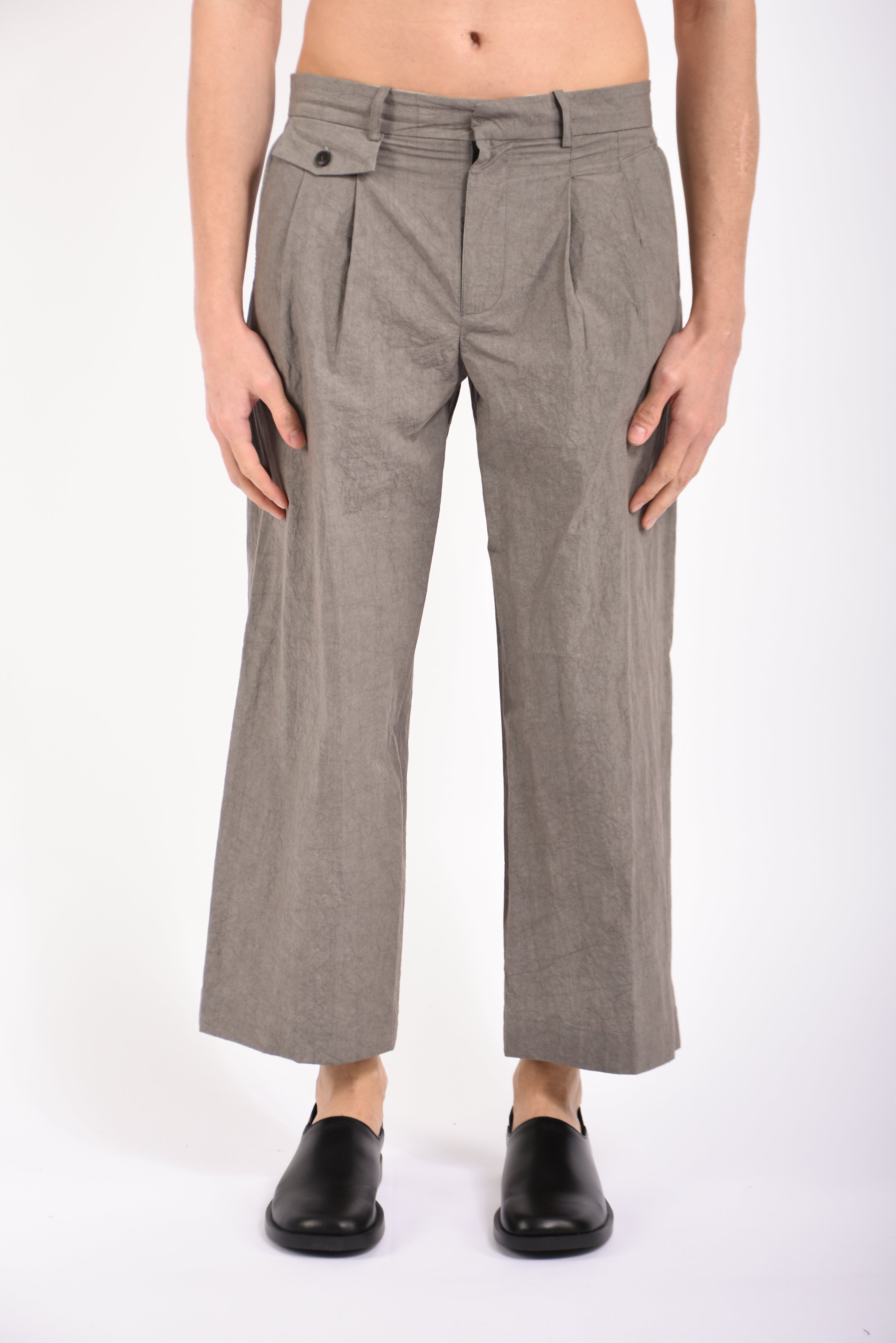 Pantaloni cropped in cotone