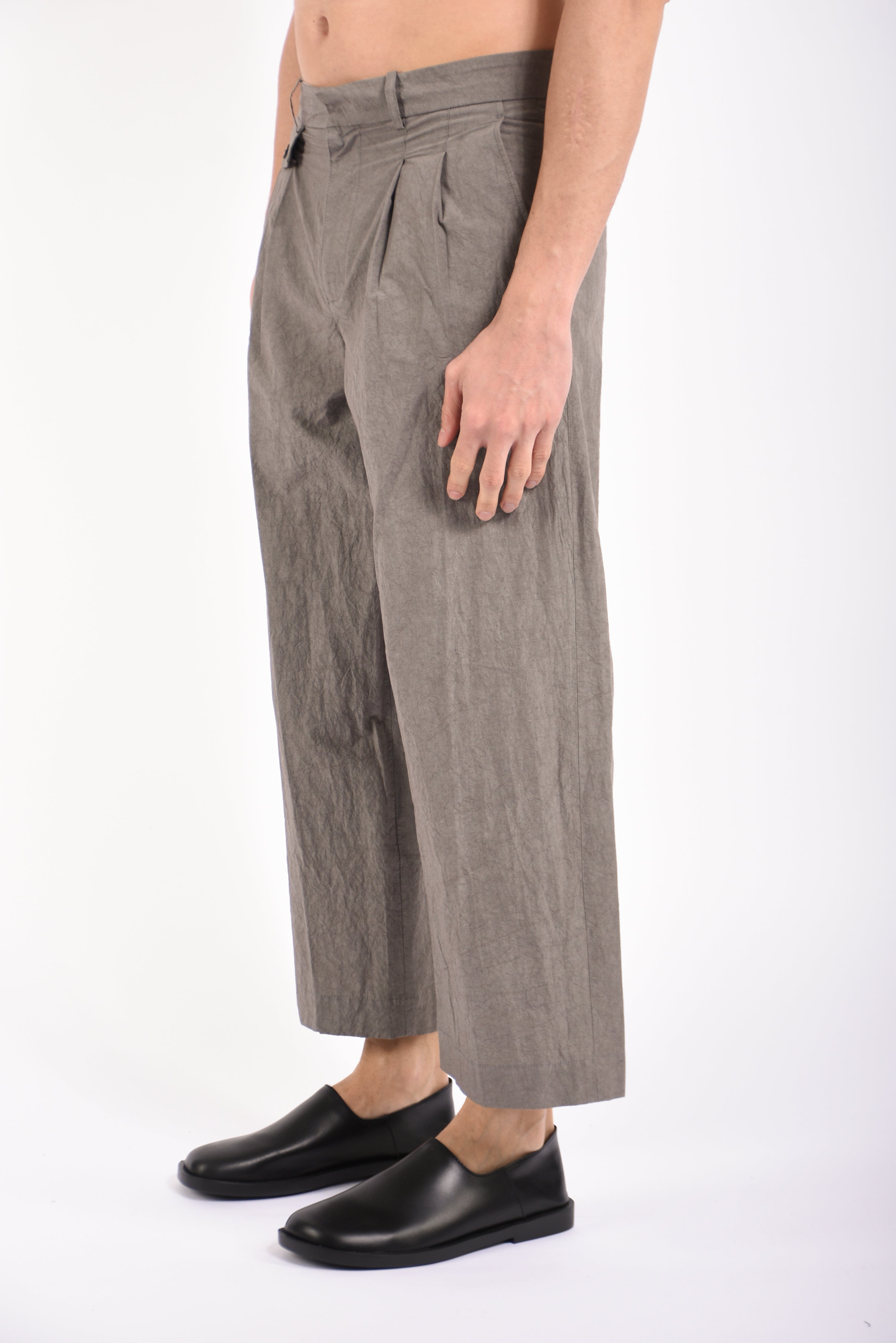 Pantaloni cropped in cotone