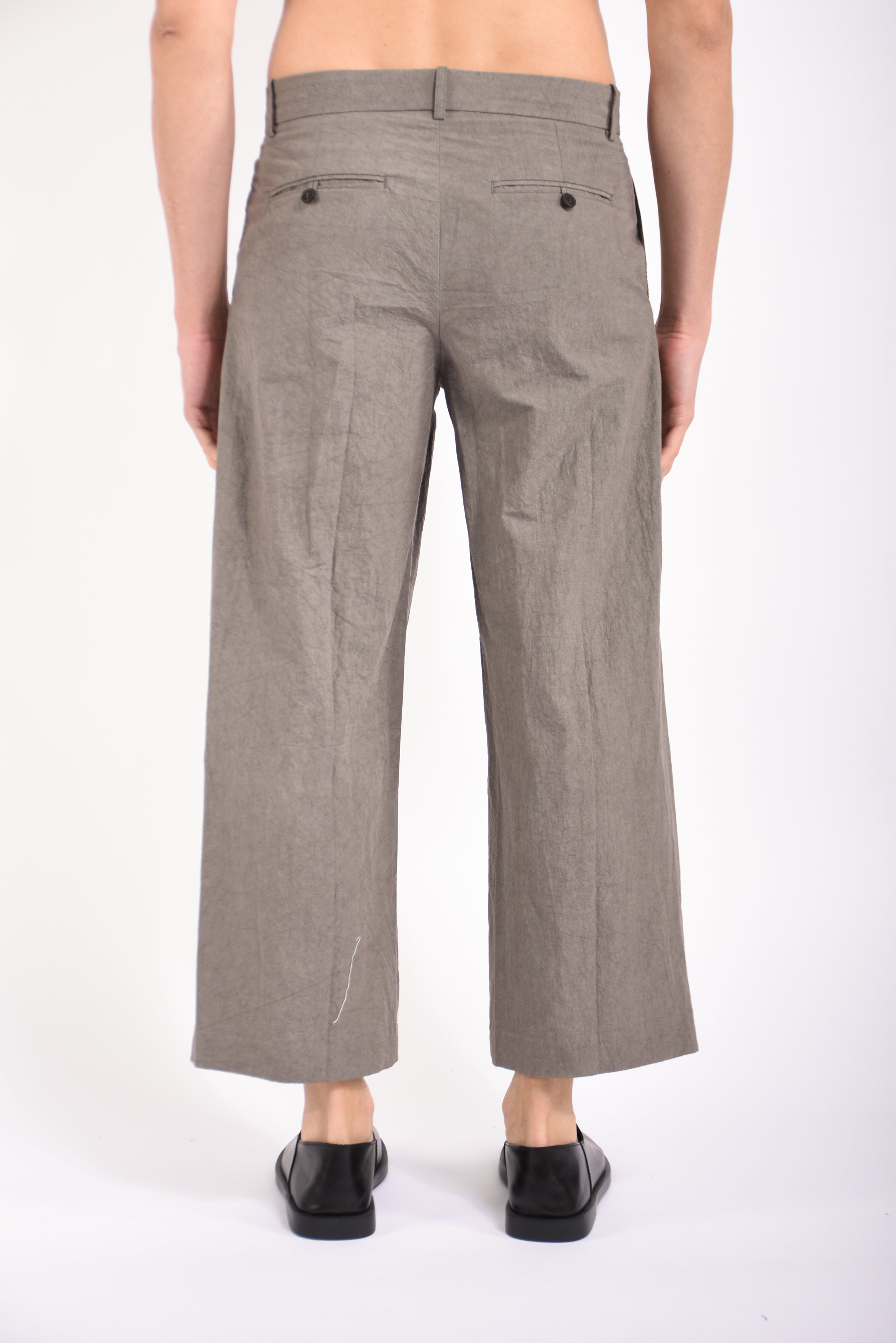 Pantaloni cropped in cotone