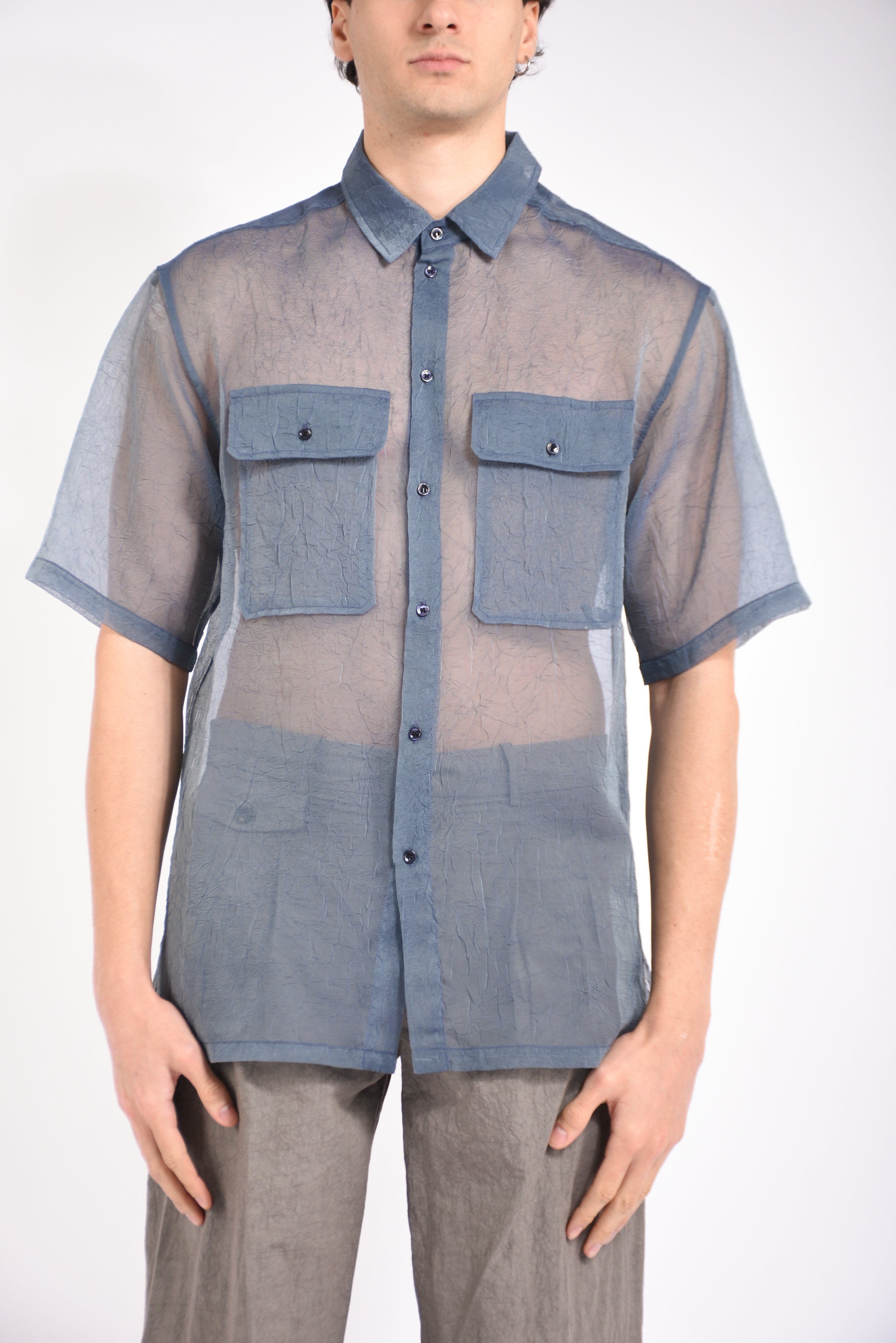 Camicia layered in organza