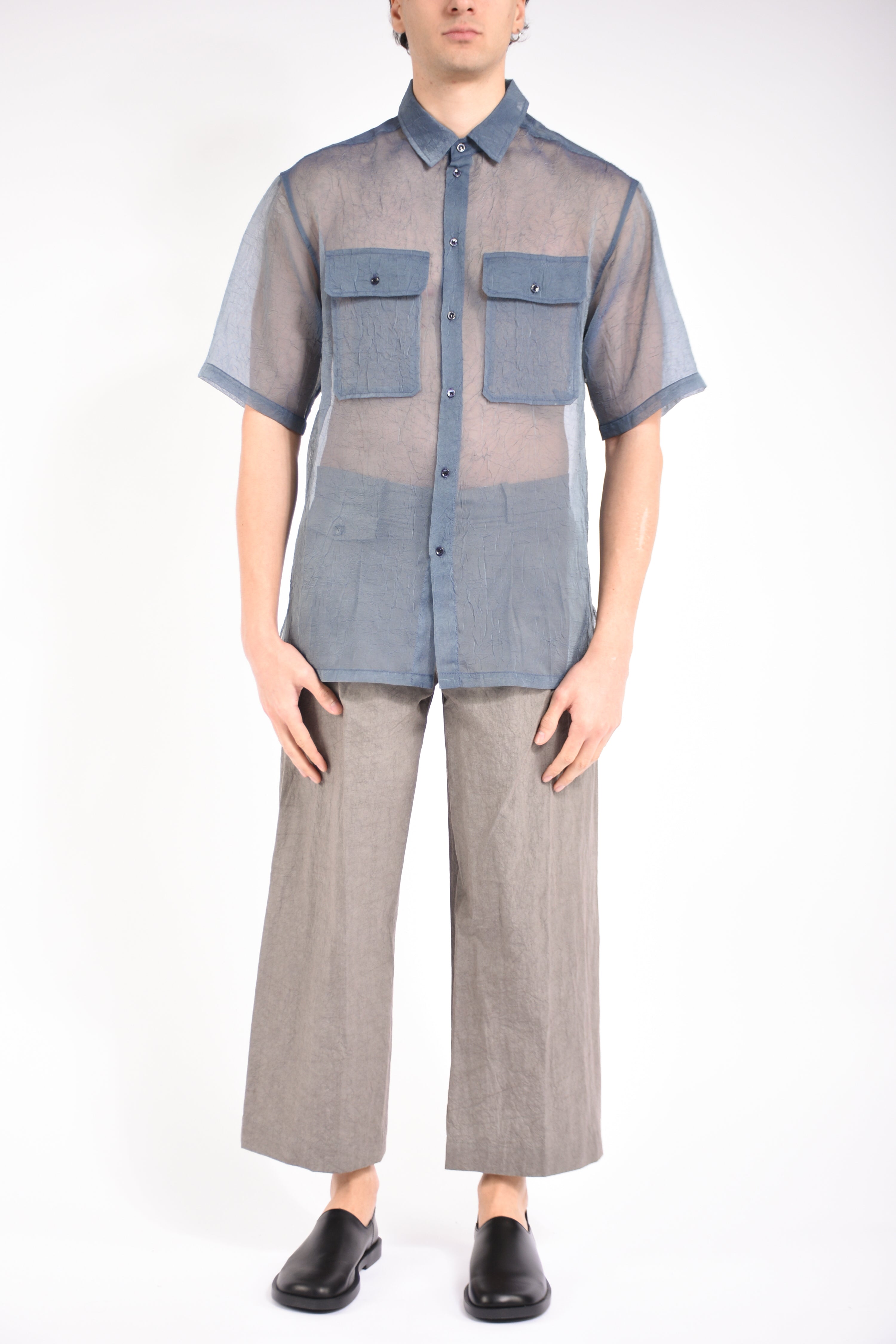 Camicia layered in organza