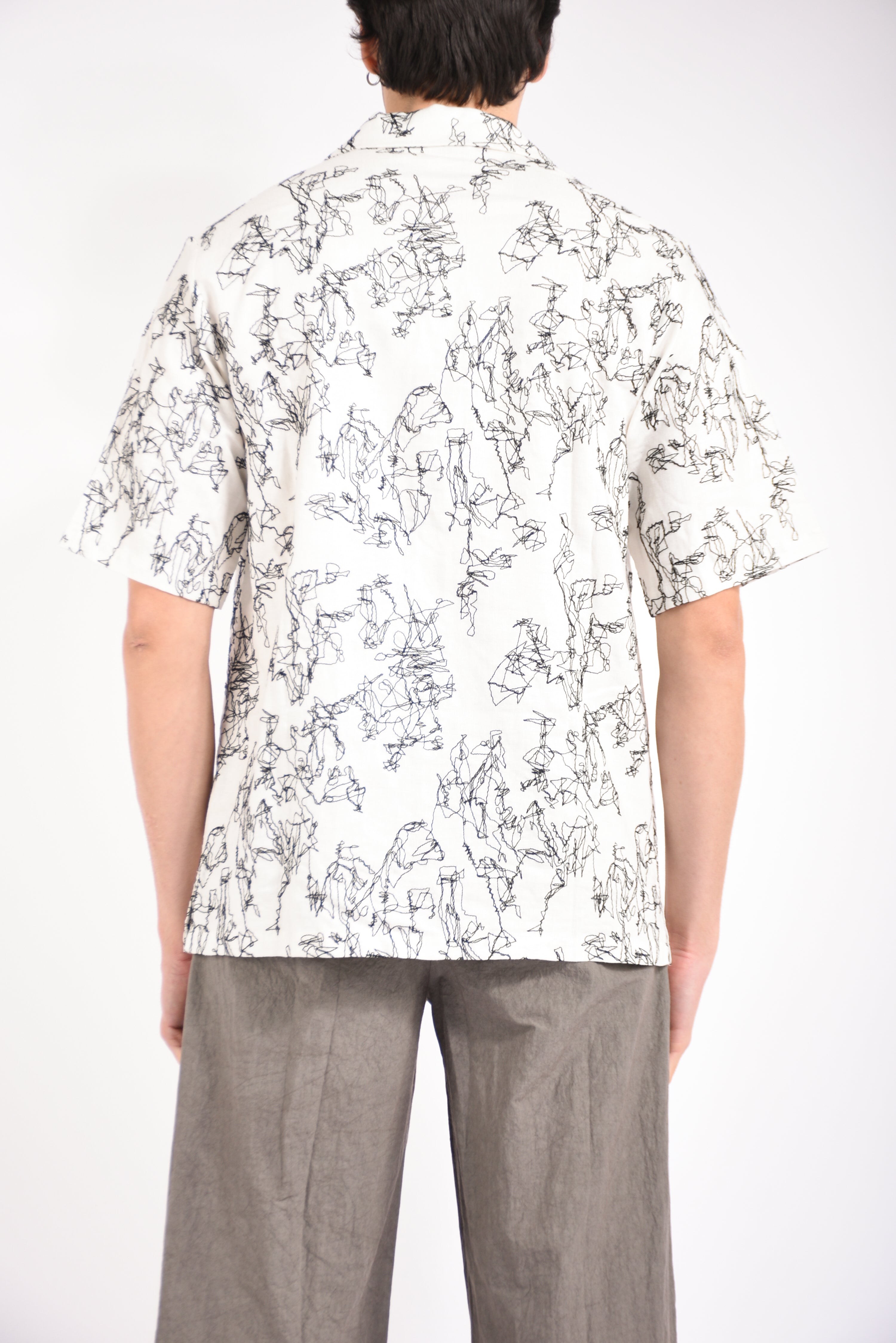 Camicia ricamata in rayon