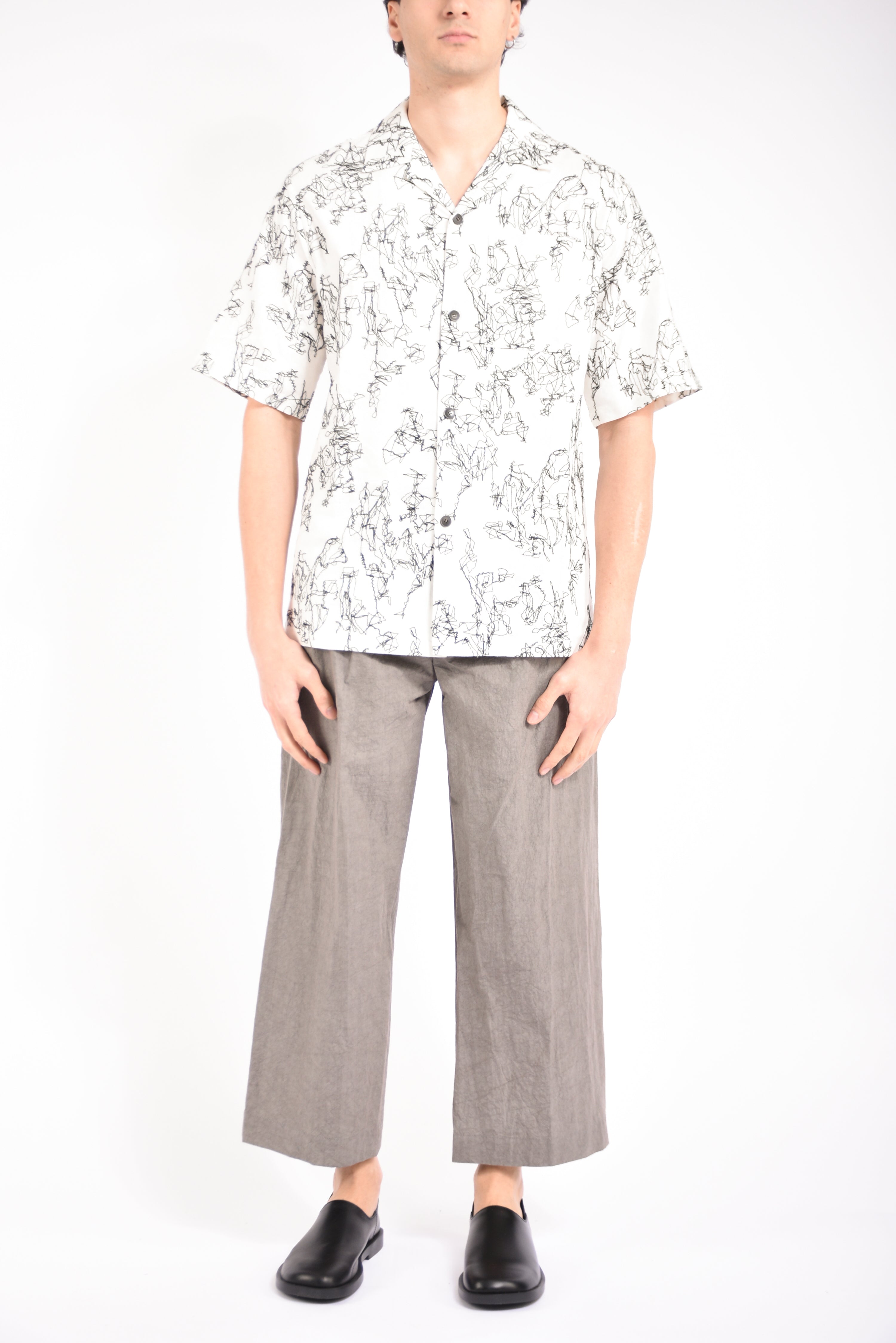 Camicia ricamata in rayon