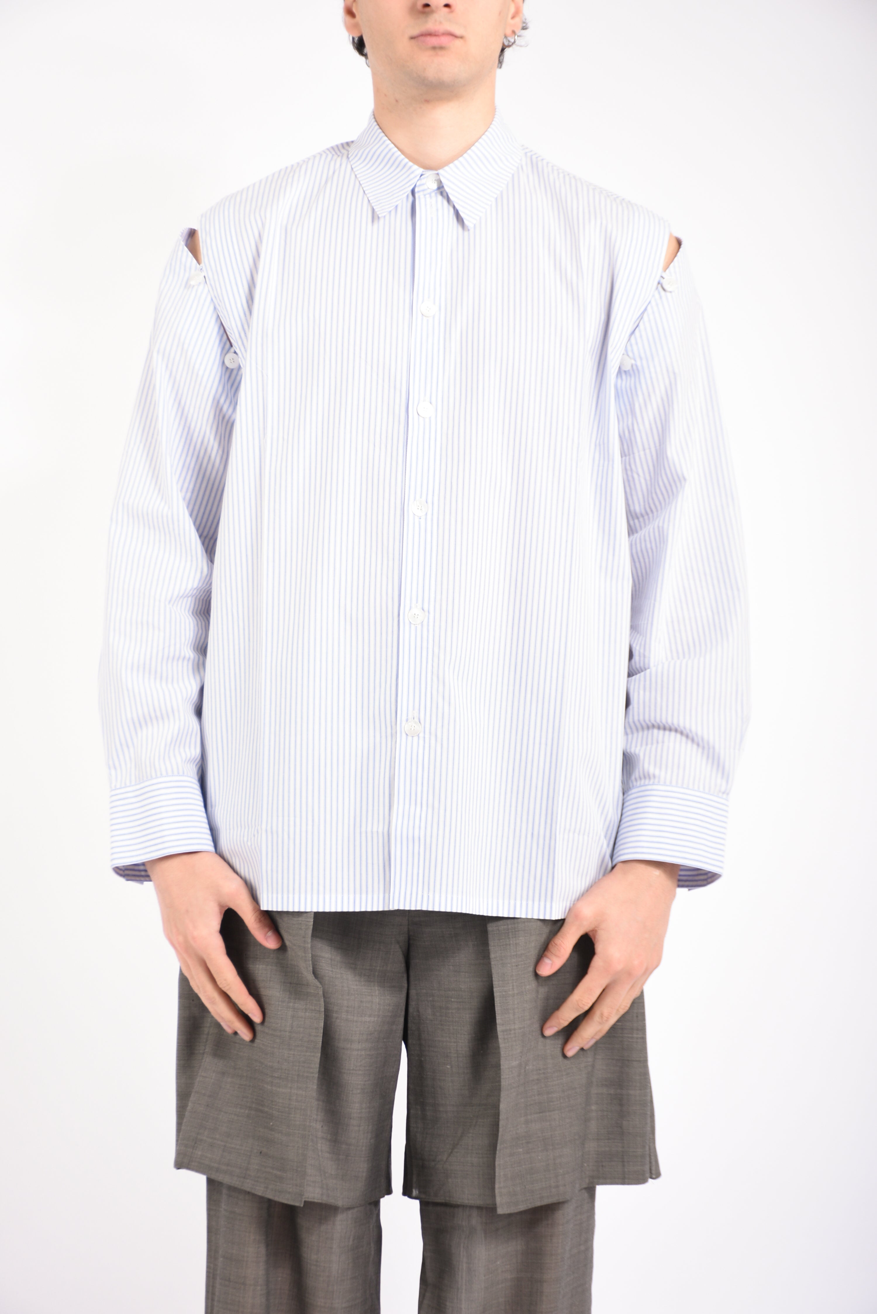 Camicia stripe in popeline