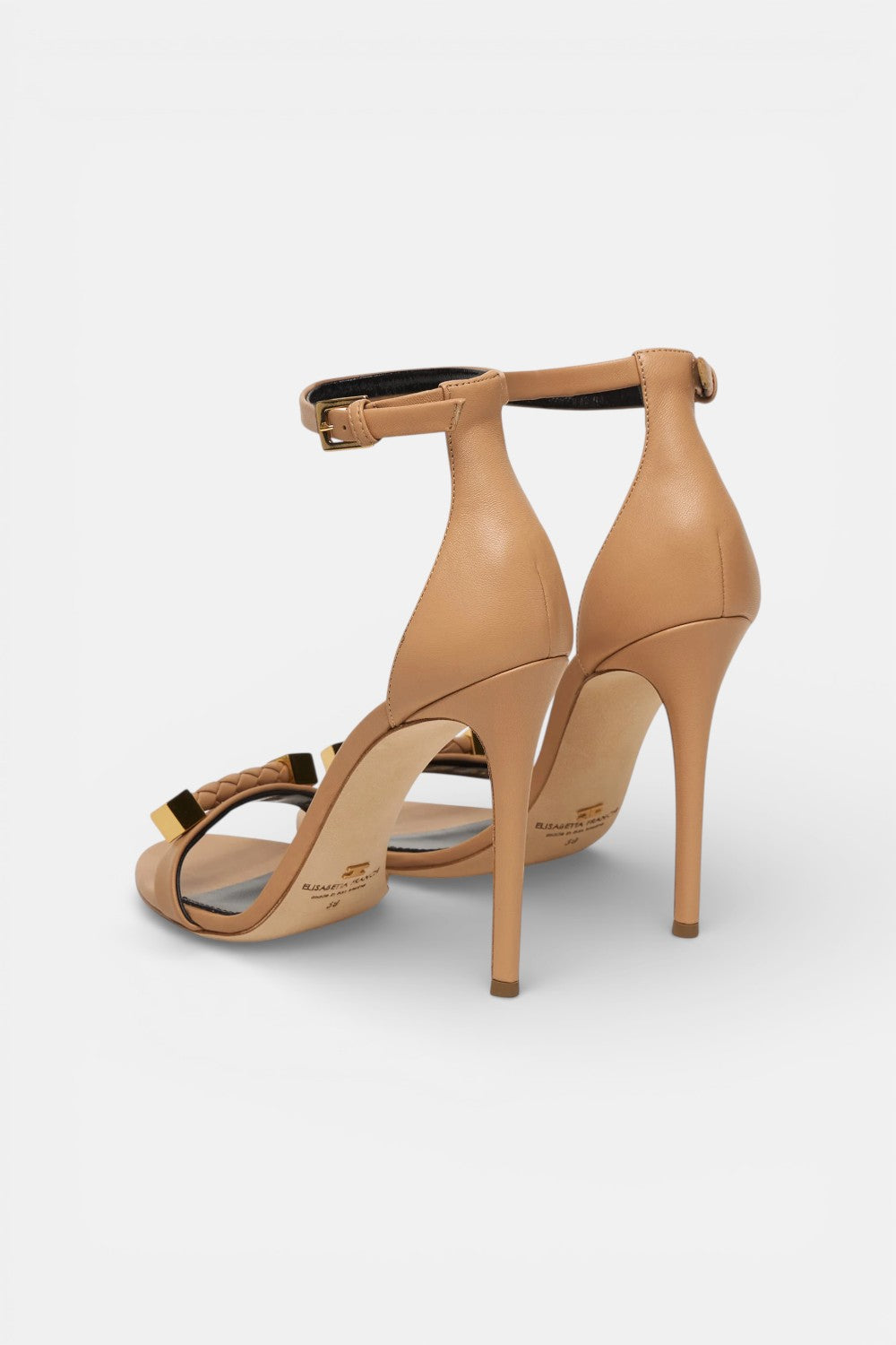 Sandalo in pelle con dettagli logo