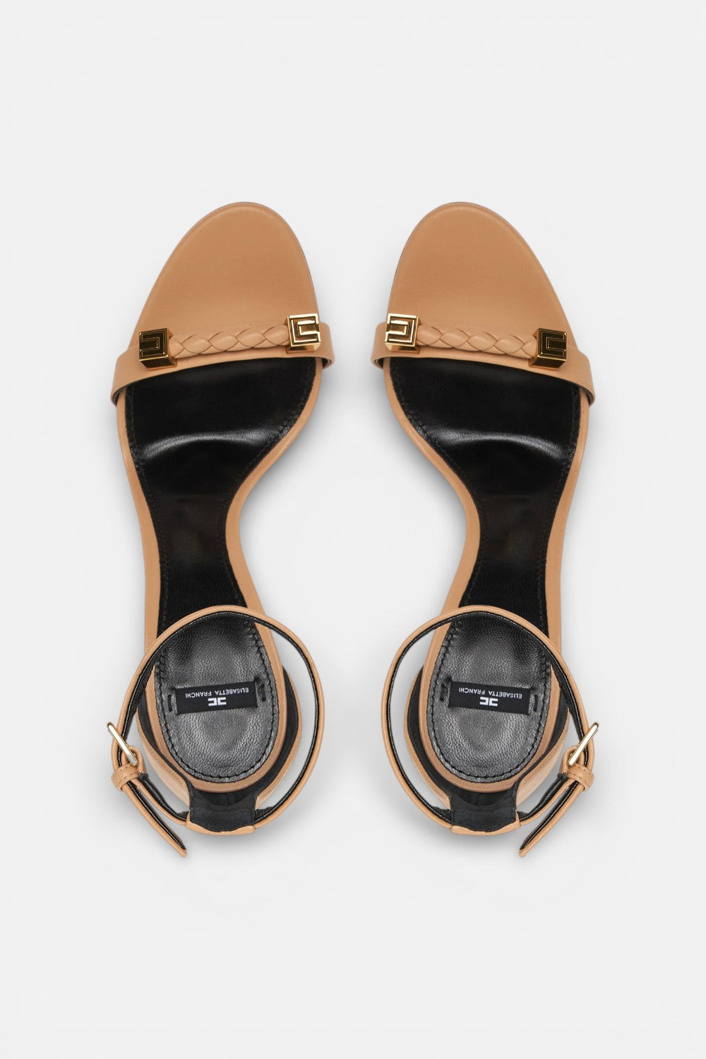 Sandalo in pelle con dettagli logo