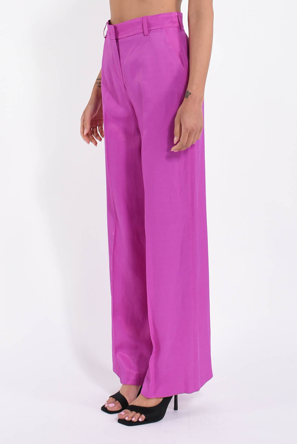 pantaloni in misto lino