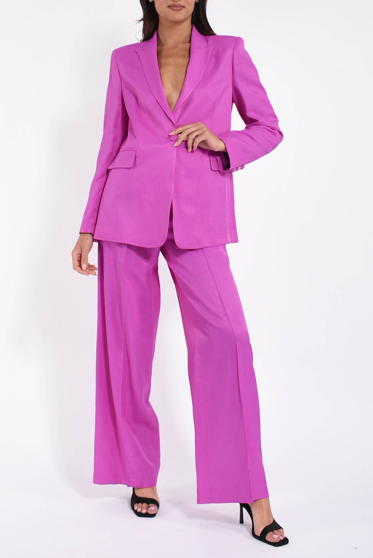 pantaloni in misto lino
