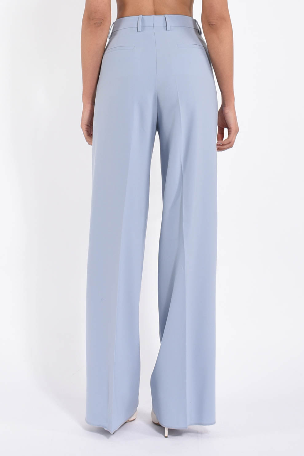 pantaloni diritti in viscosa