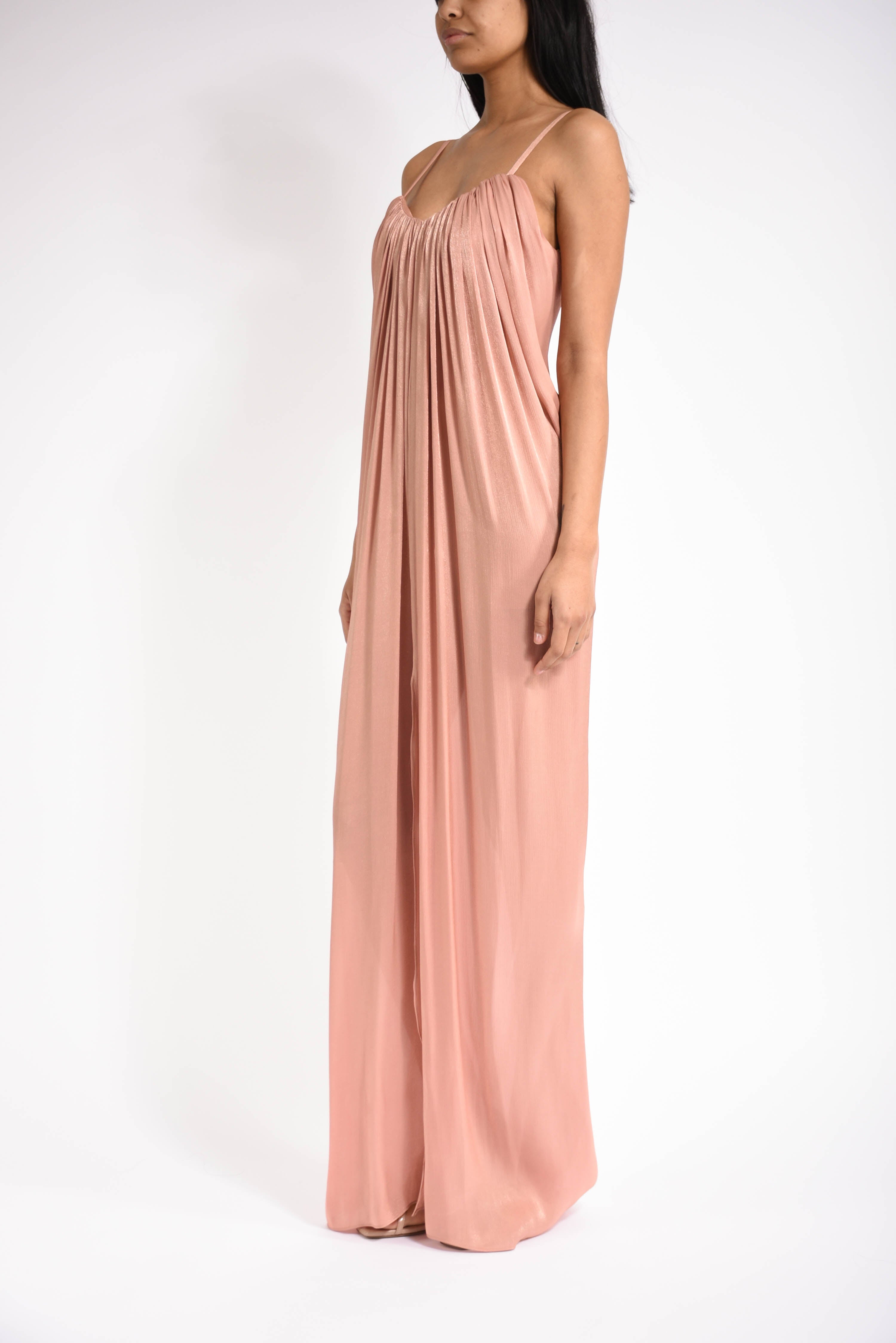 abito lungo in lurex