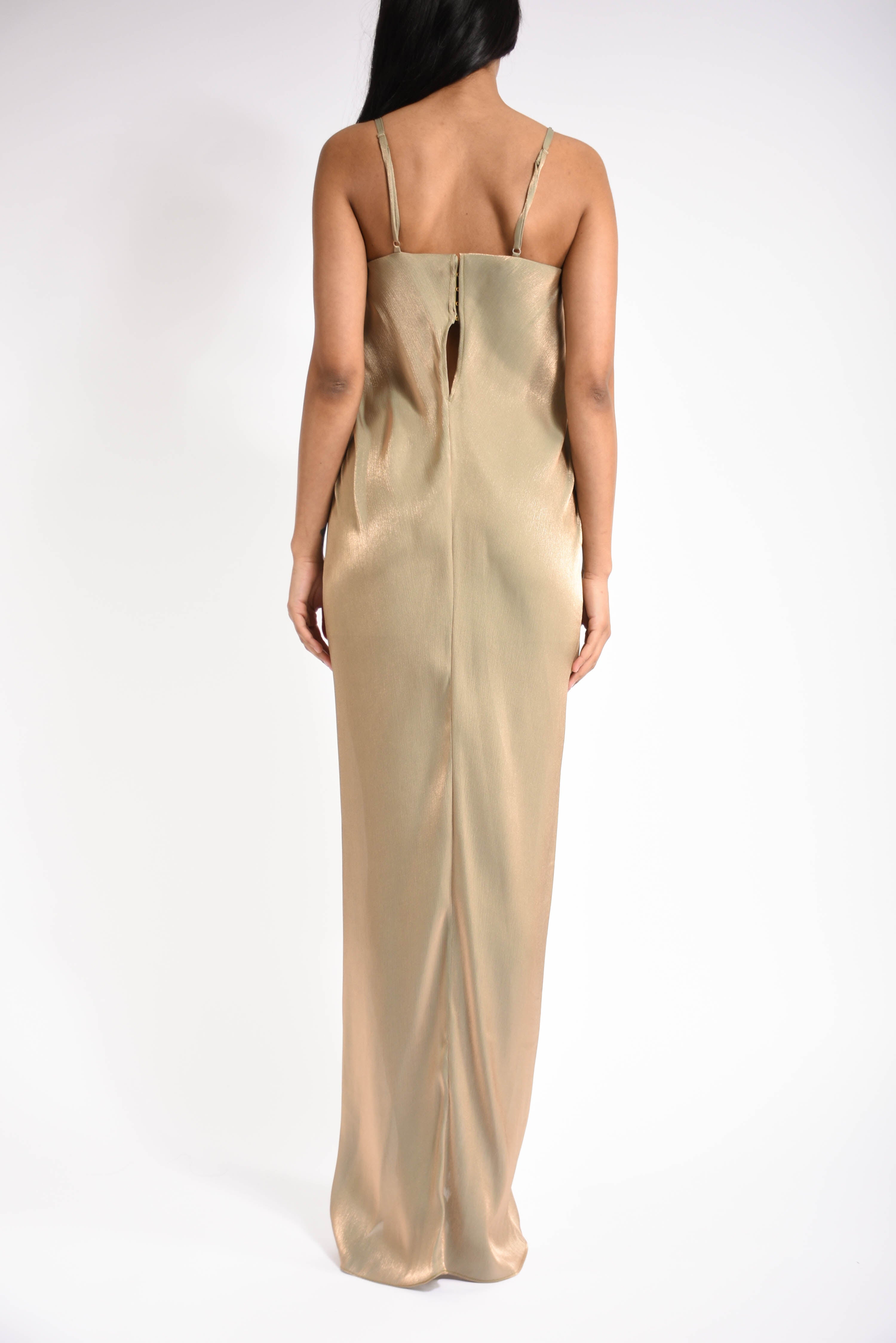 abito lungo in lurex