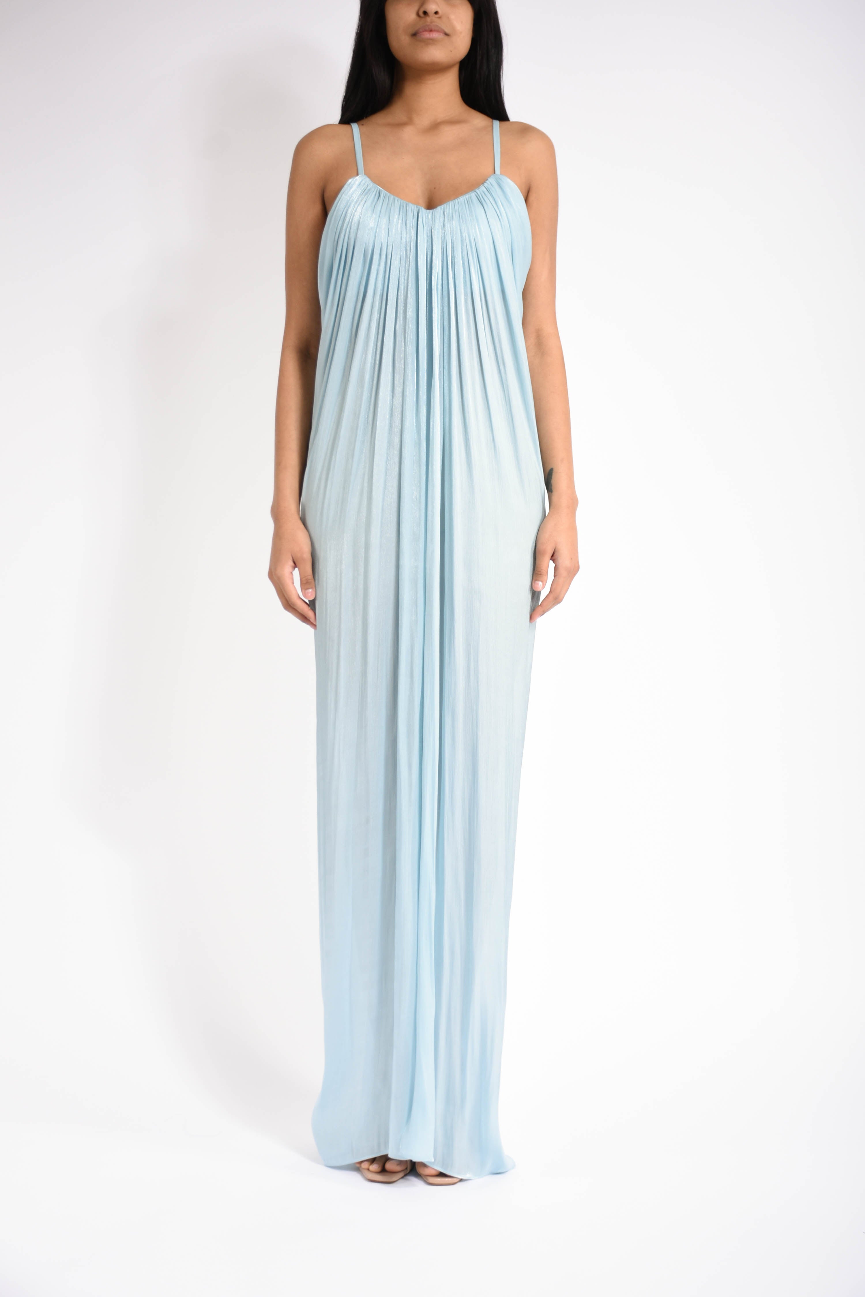 abito lungo in lurex