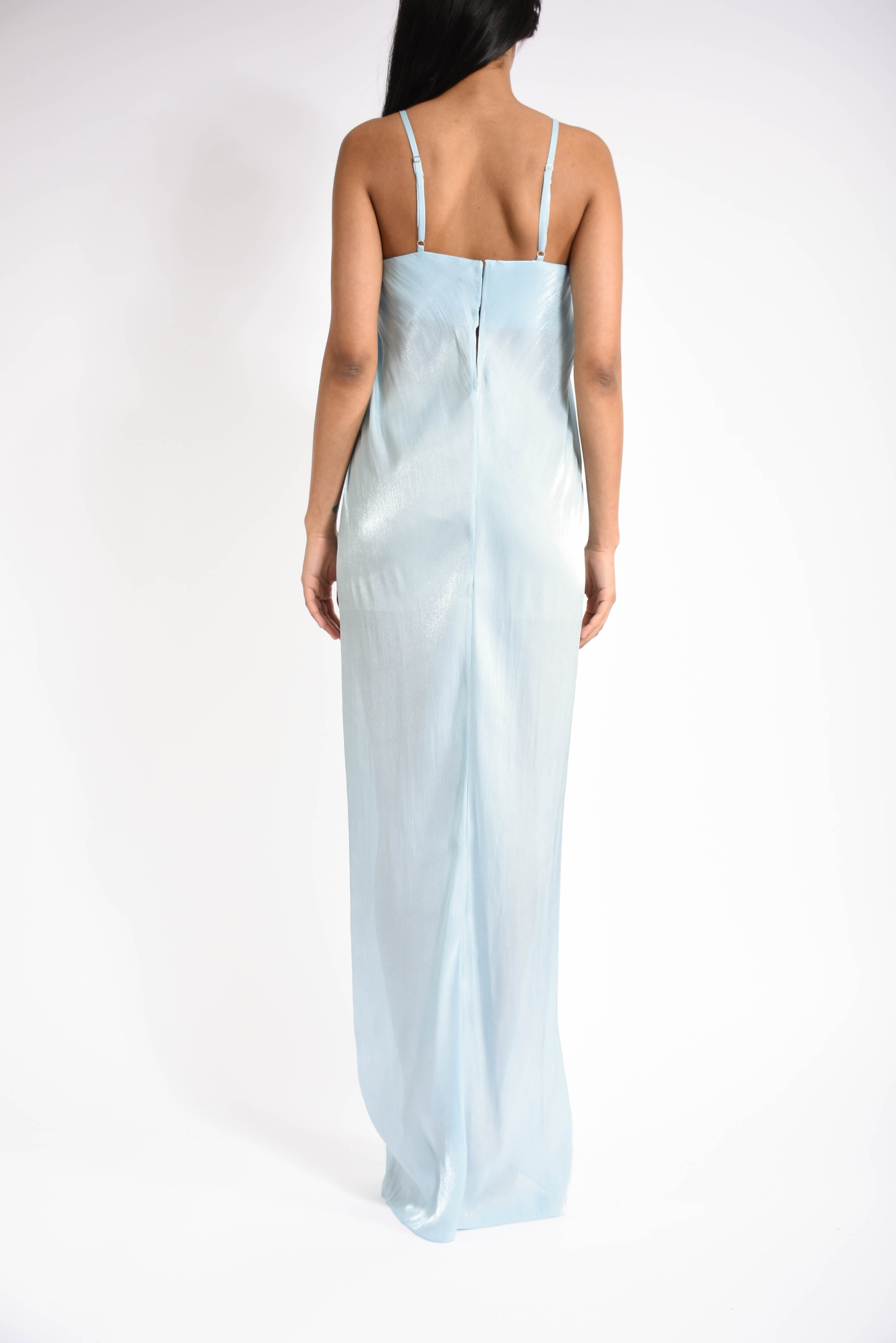 abito lungo in lurex