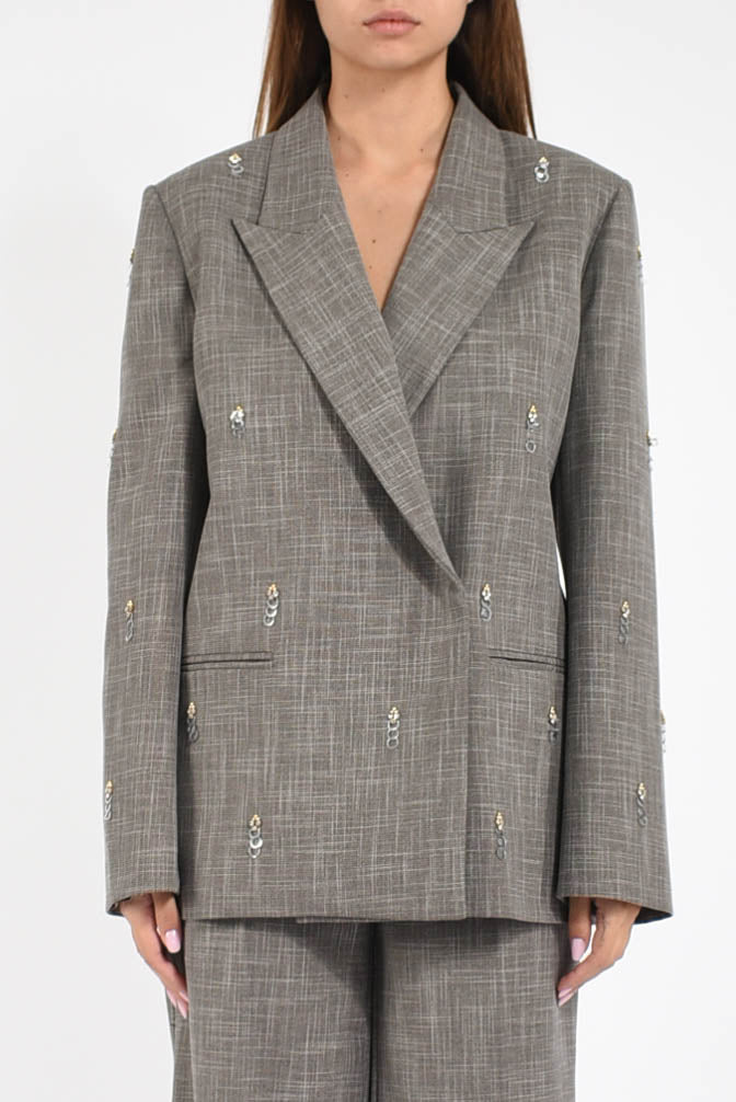 giacca in tela tramata