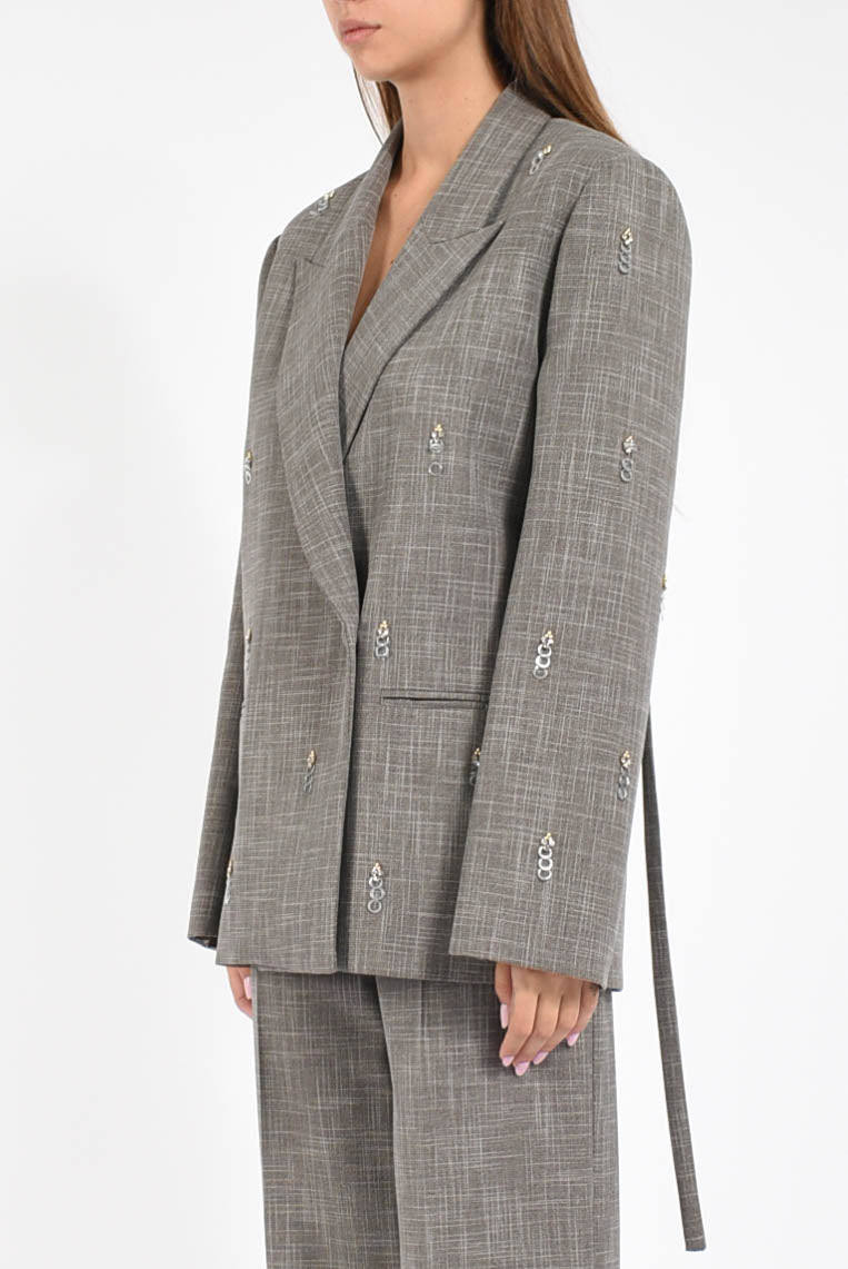 giacca in tela tramata