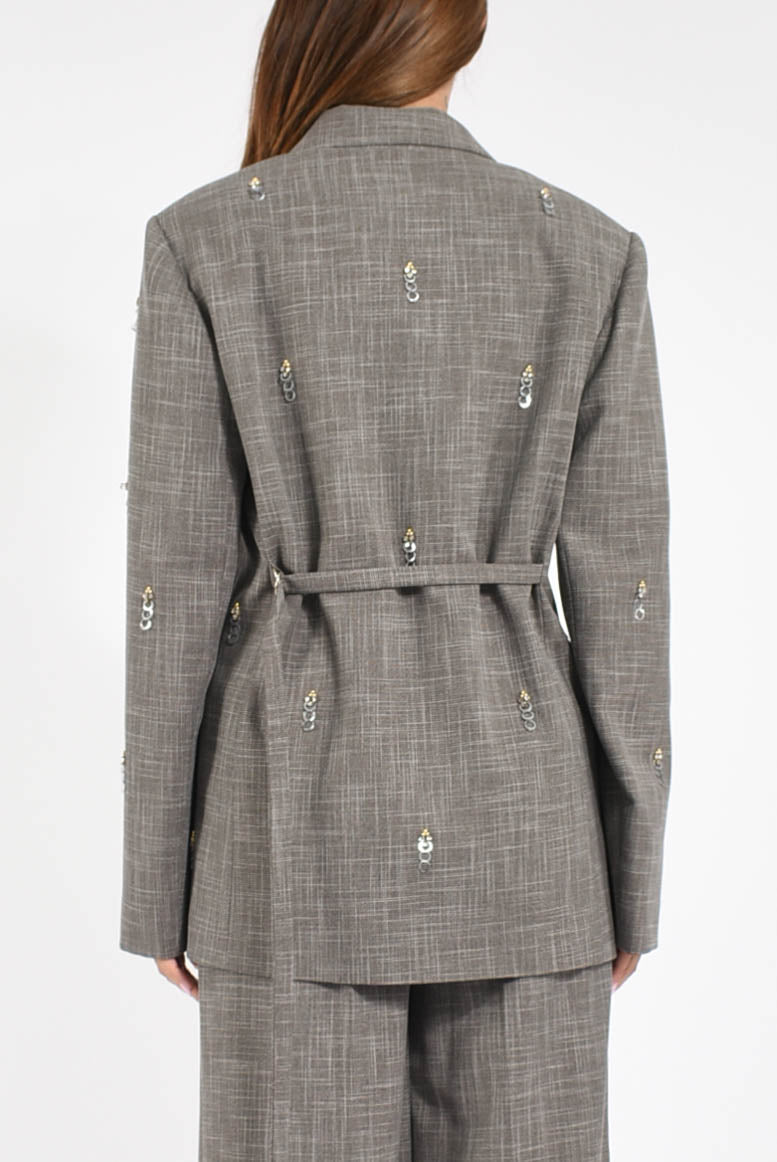 giacca in tela tramata