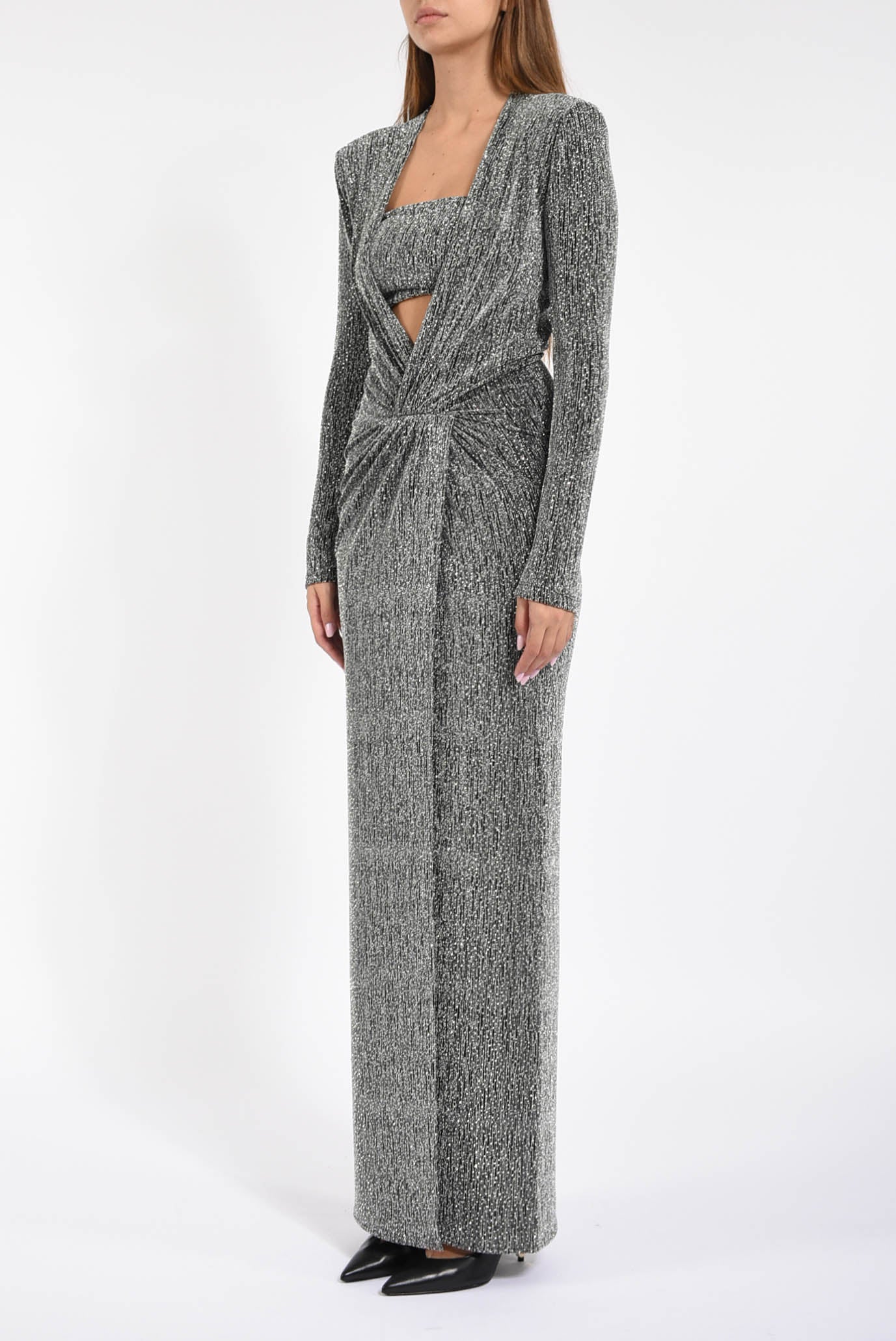 abito lungo in tessuto elasticizzato