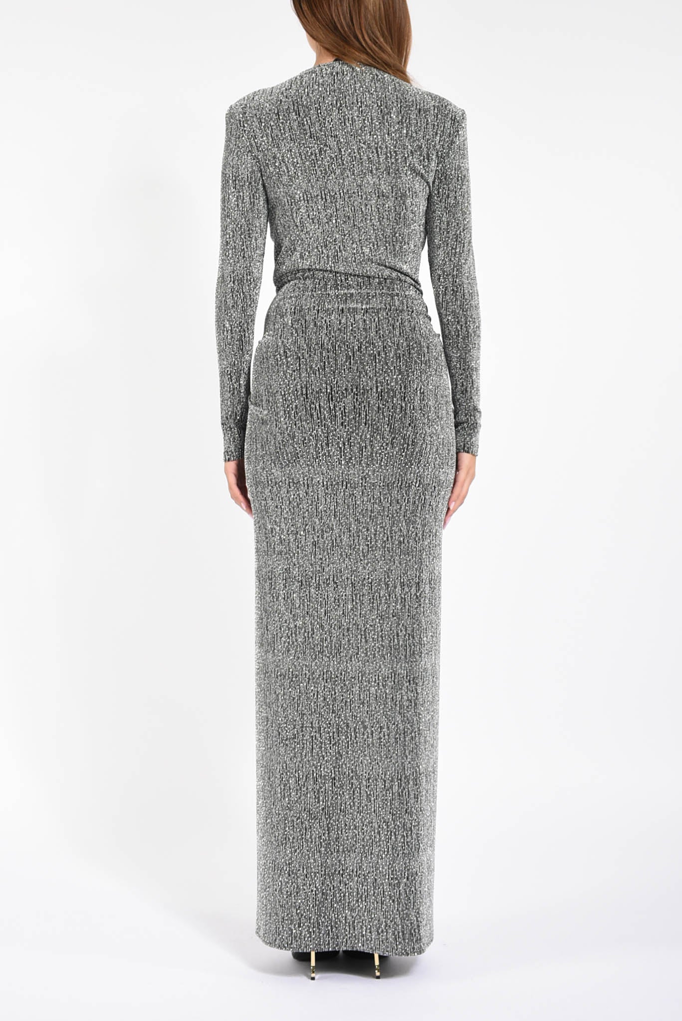 abito lungo in tessuto elasticizzato