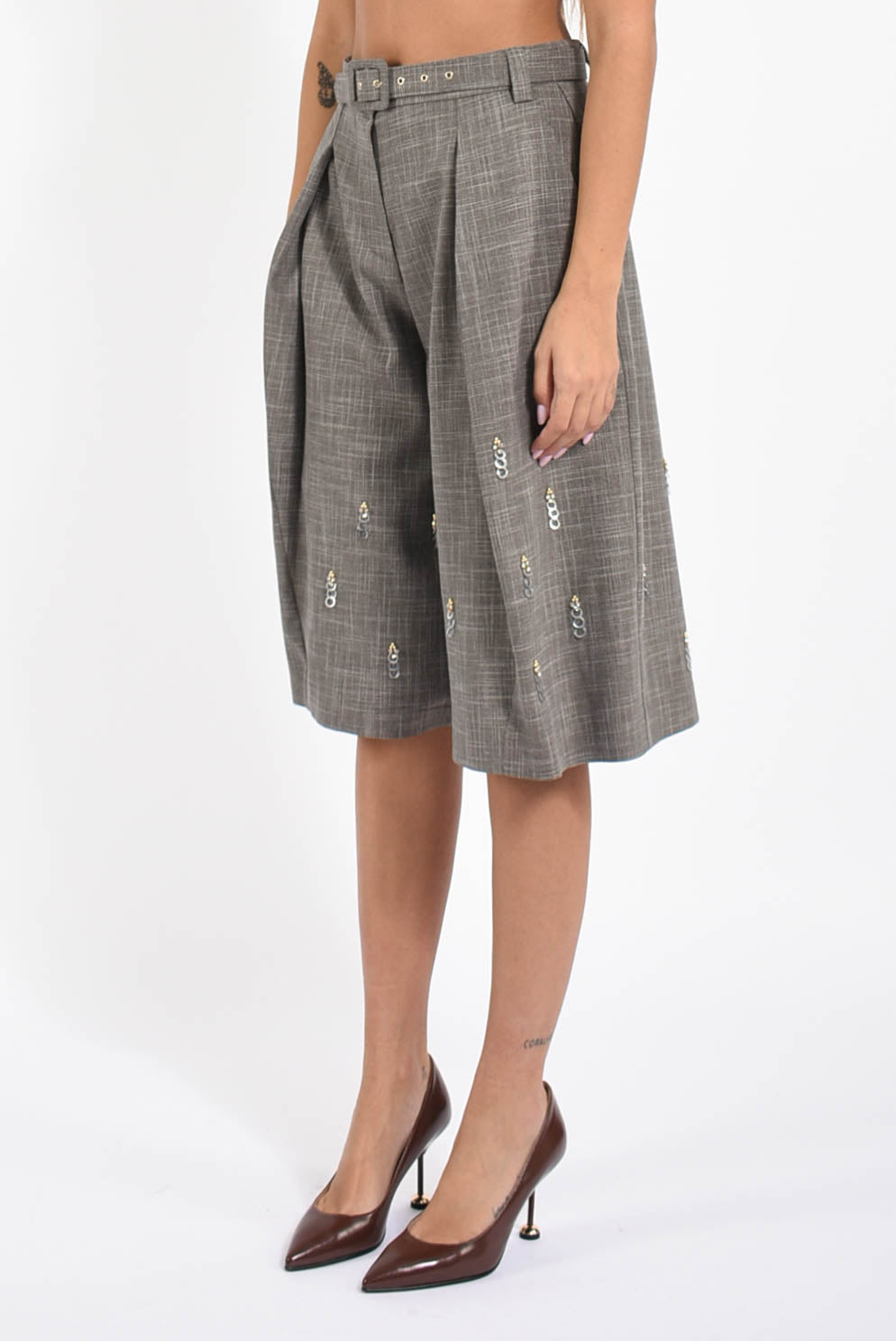 bermuda in tela tramata