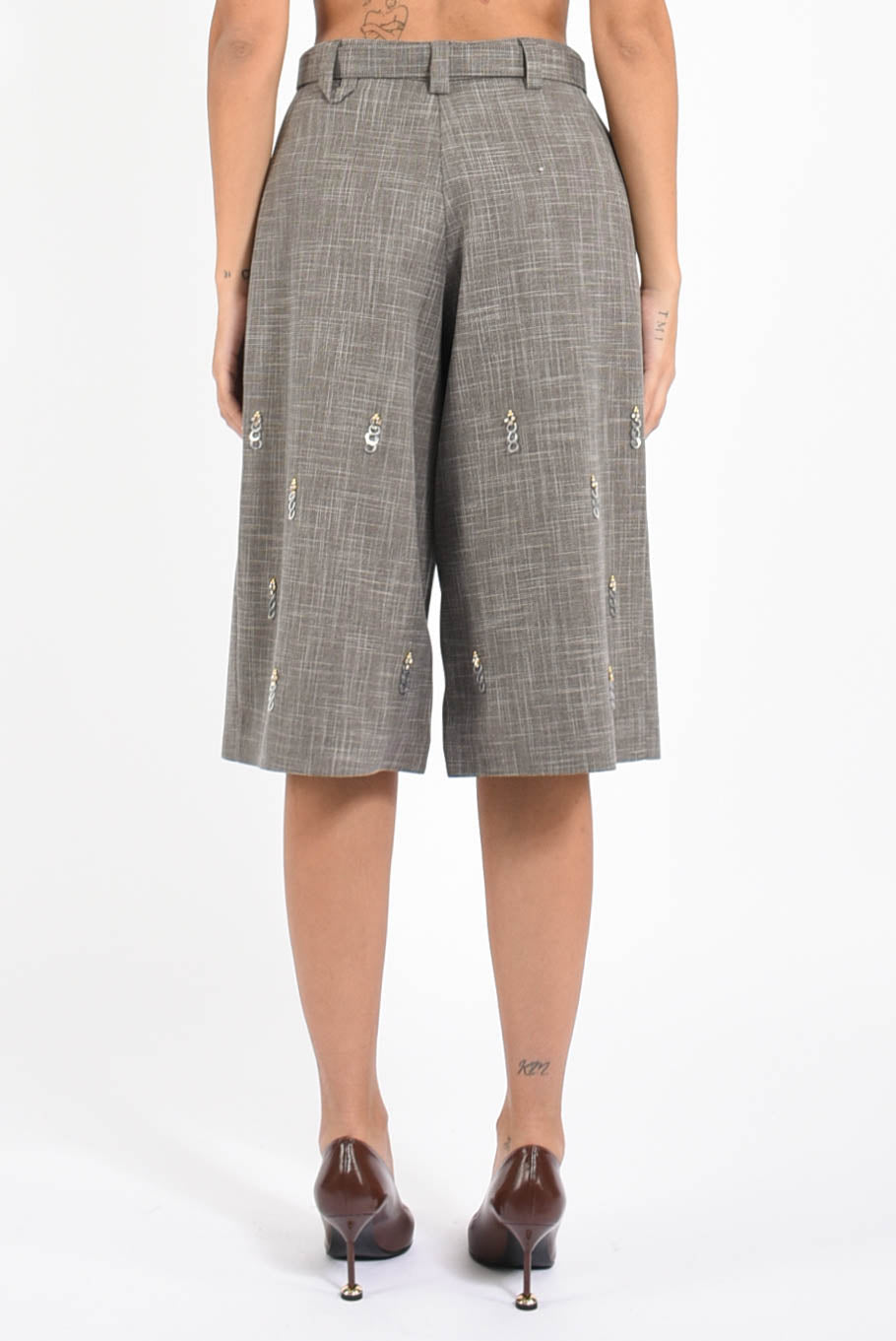 bermuda in tela tramata