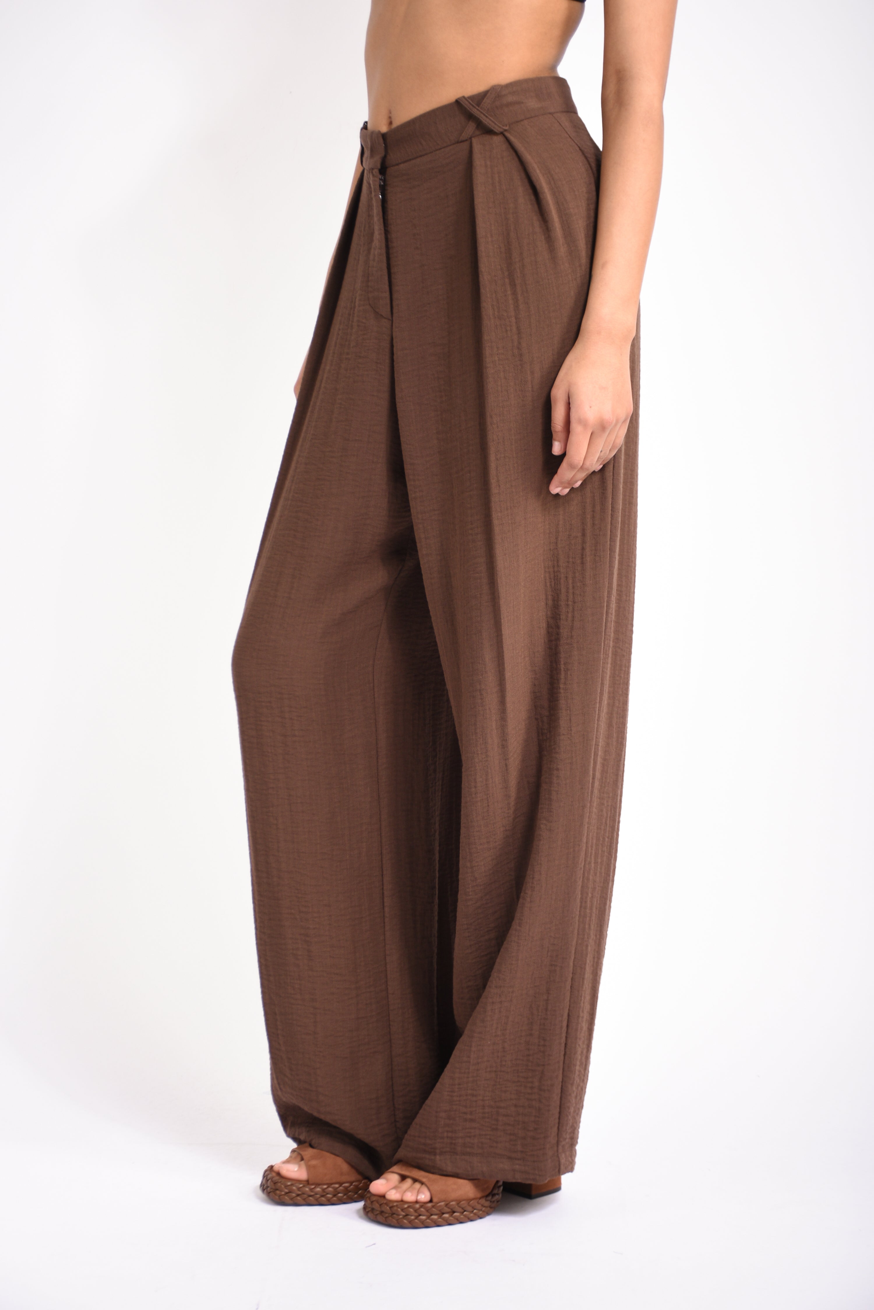 Pantaloni in tela fiammata