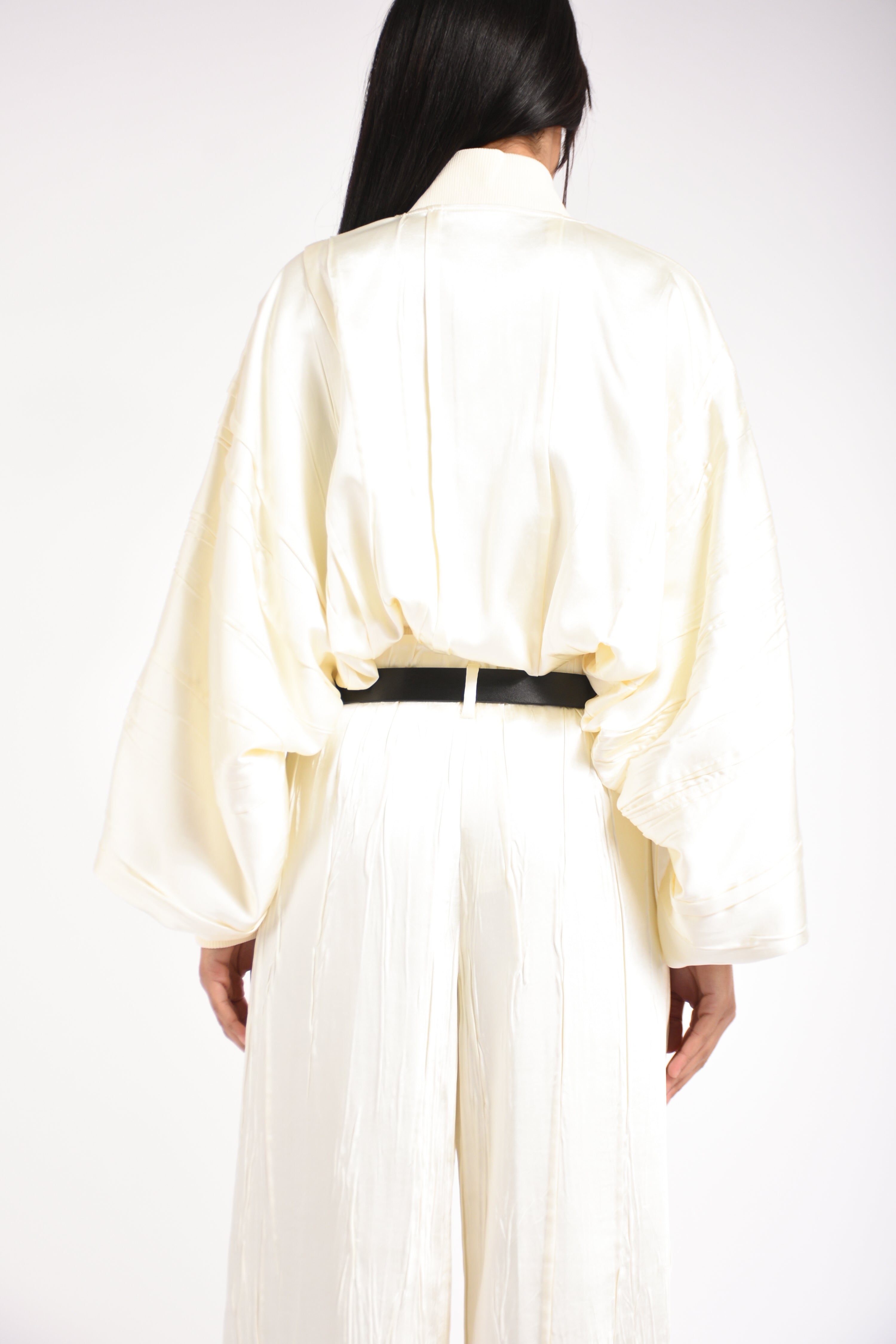 Bomber in raso plissettato zorro