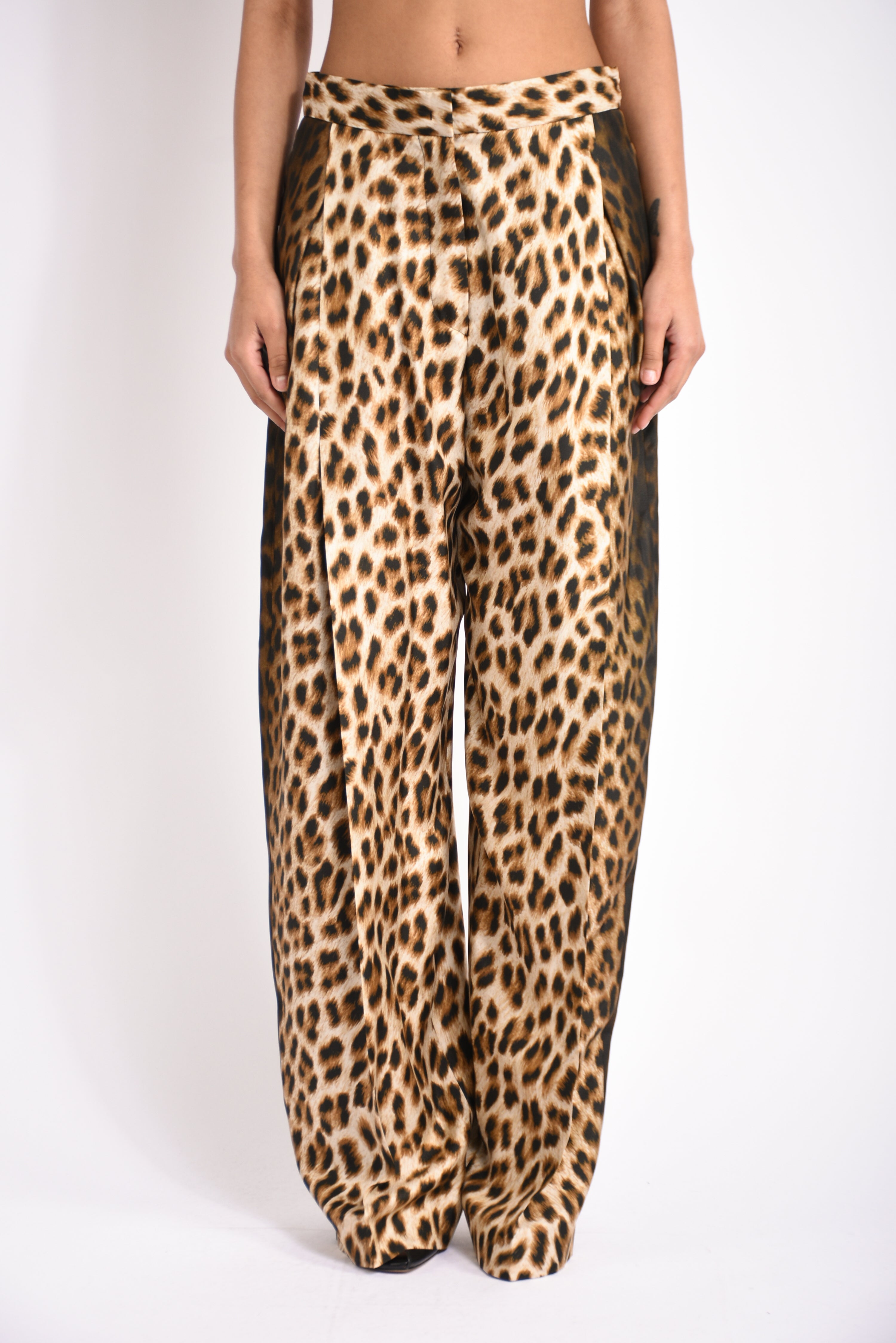 pantaloni in pura seta oblo