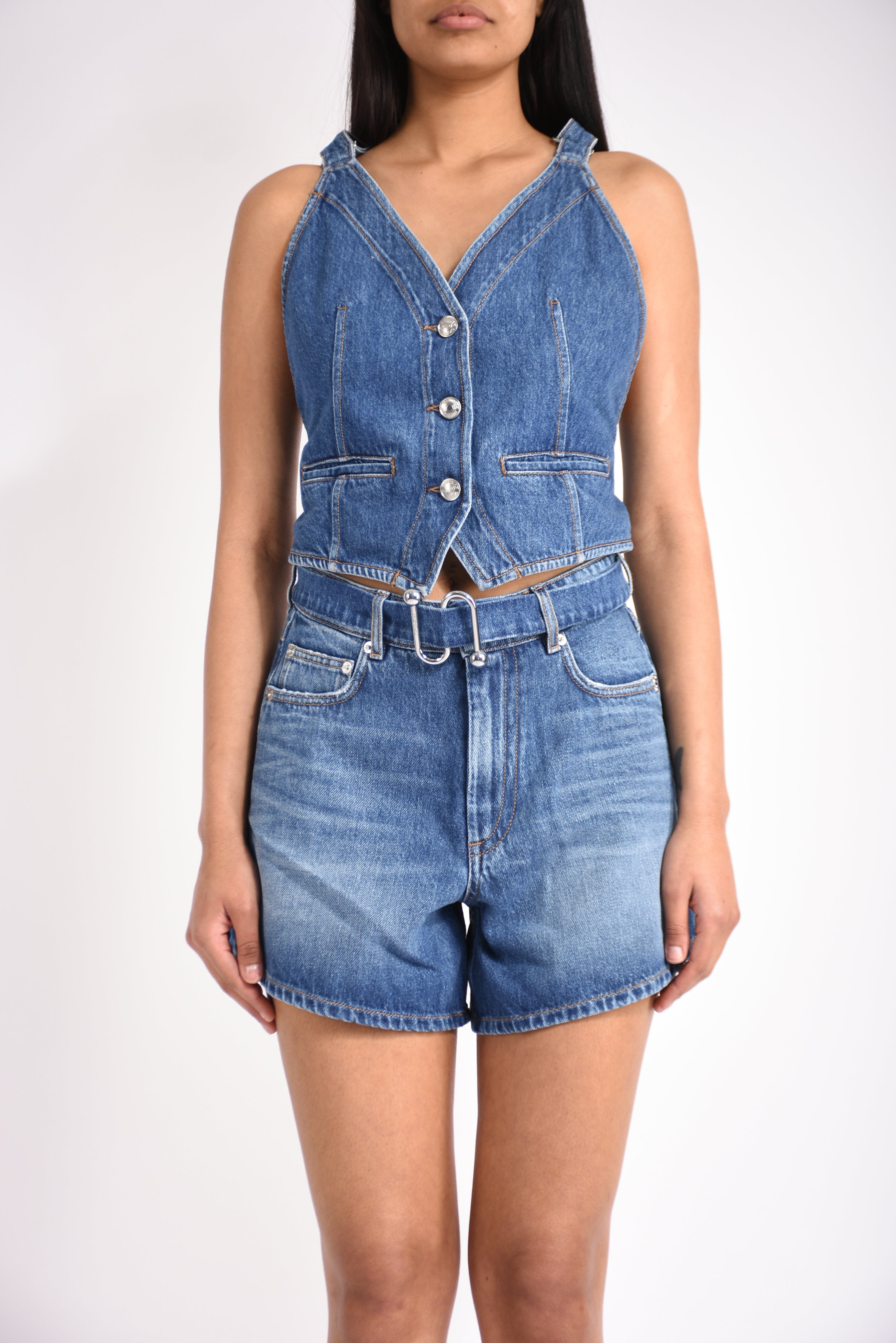 gilet in denim dama