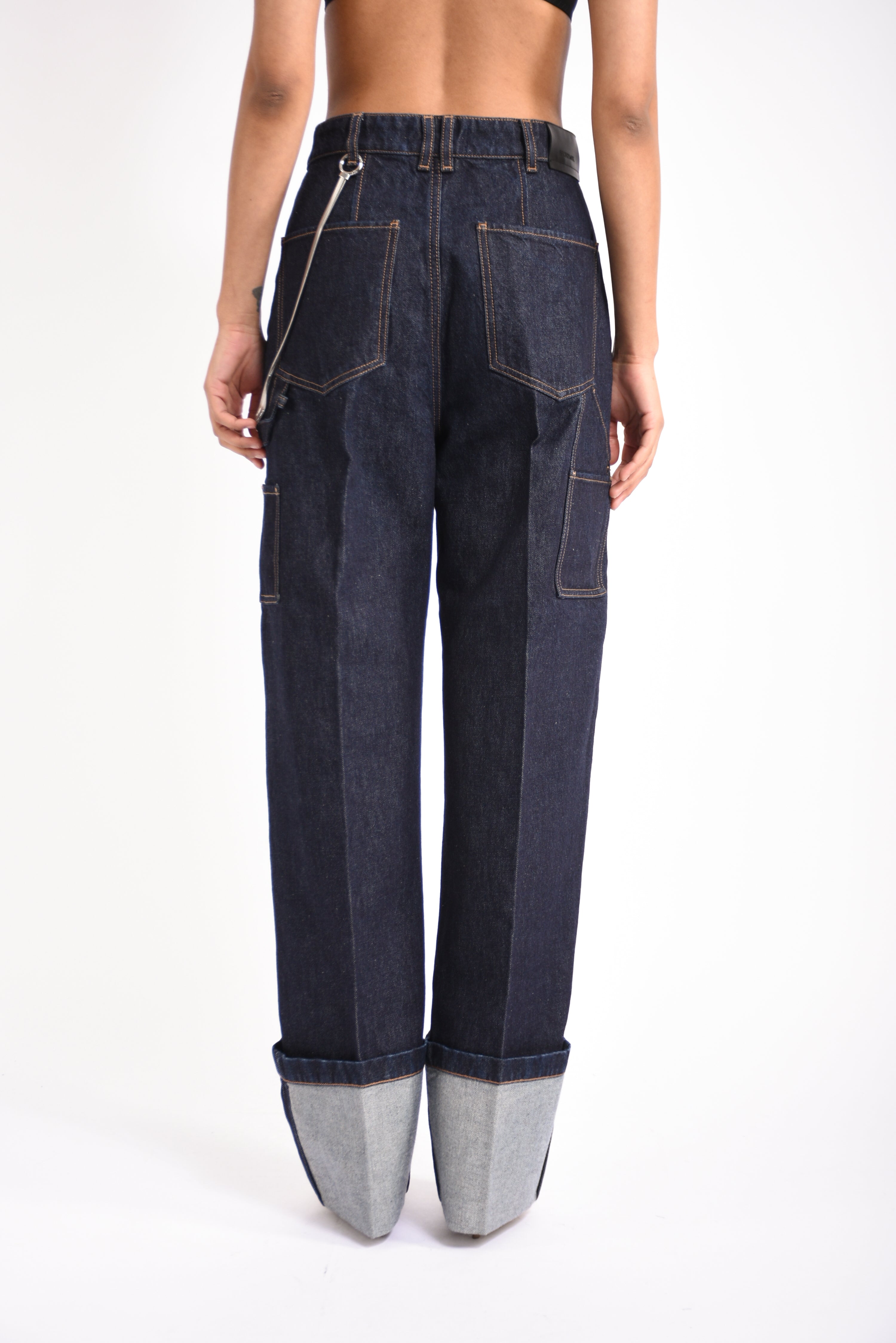 jeans con risvolto alto onorata