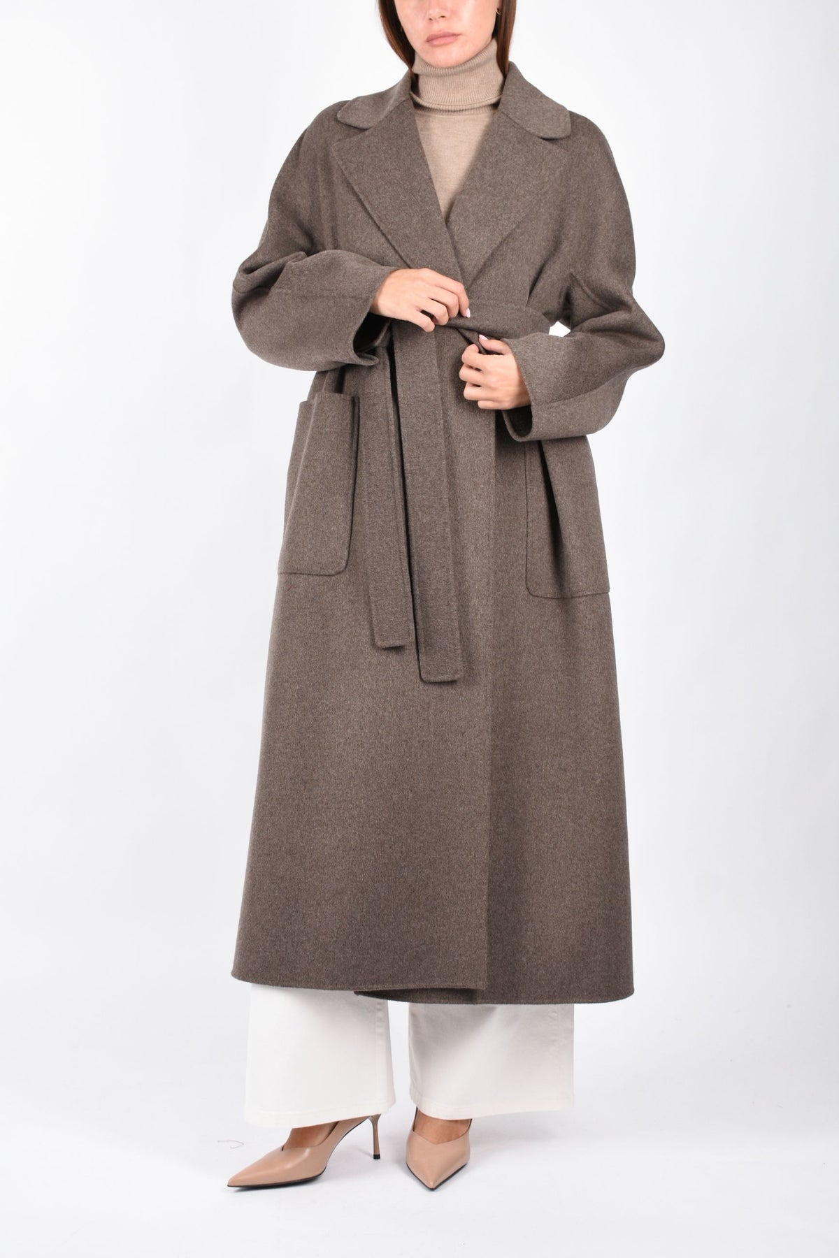 Cappotto lungo in lana double SMMPEONIE 2629016113600