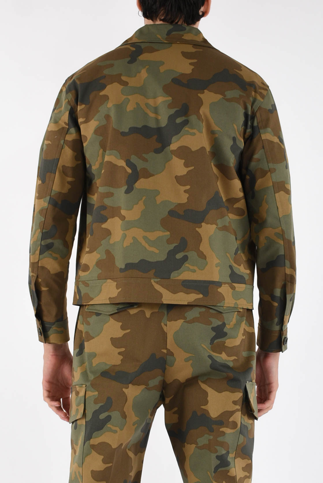 Overshirt camo in cotone
