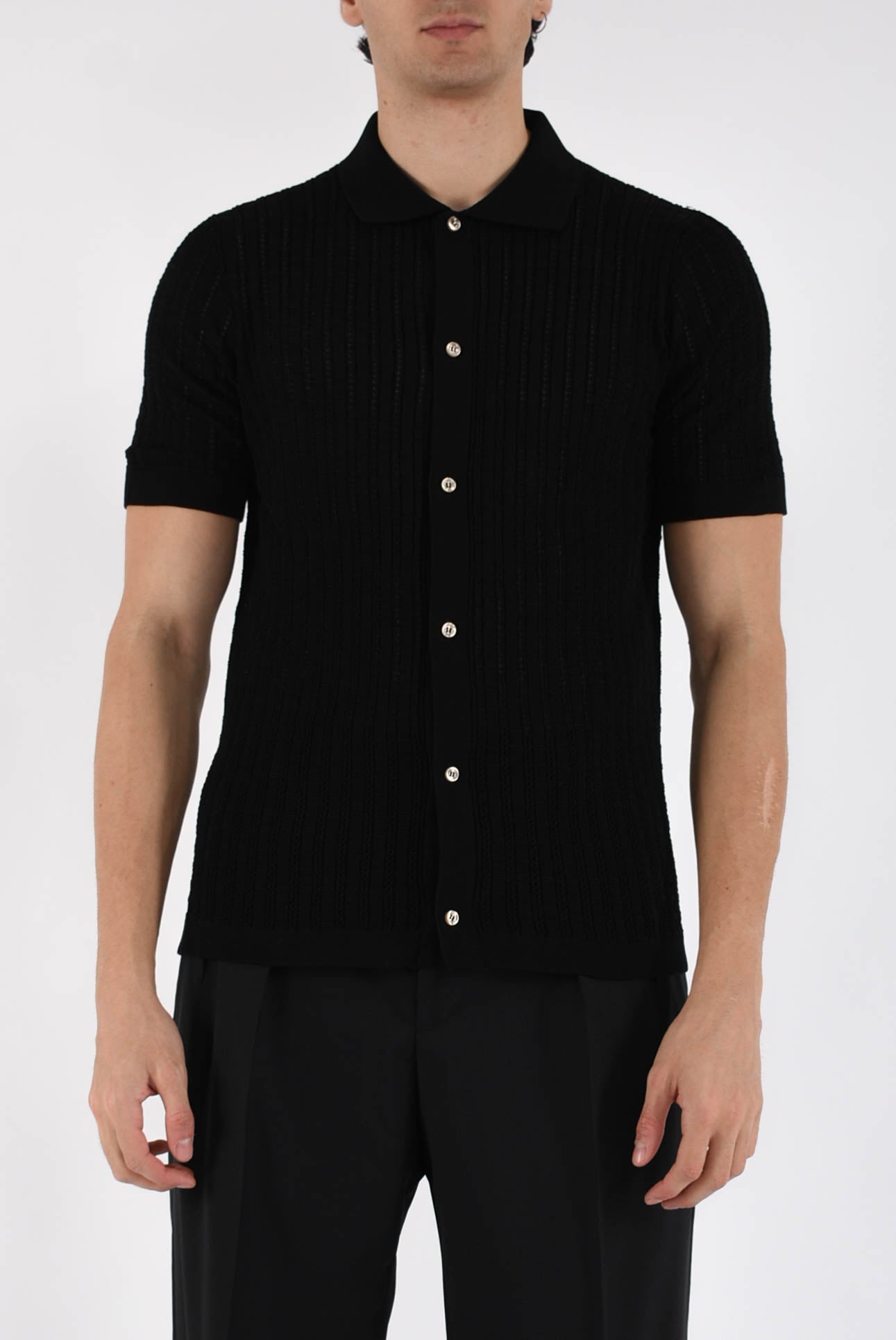 Camicia in cotone operato