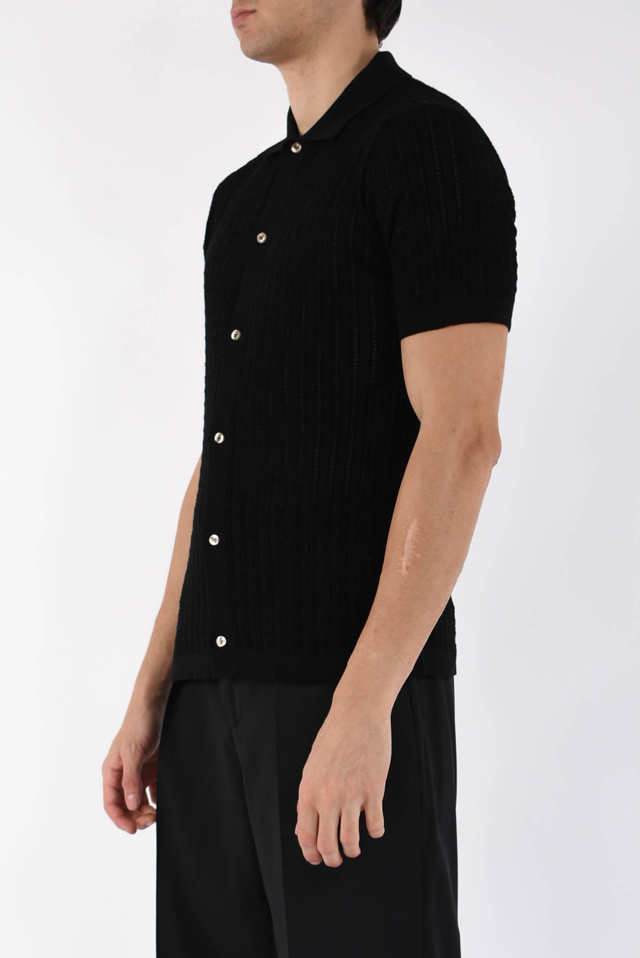 Camicia in cotone operato