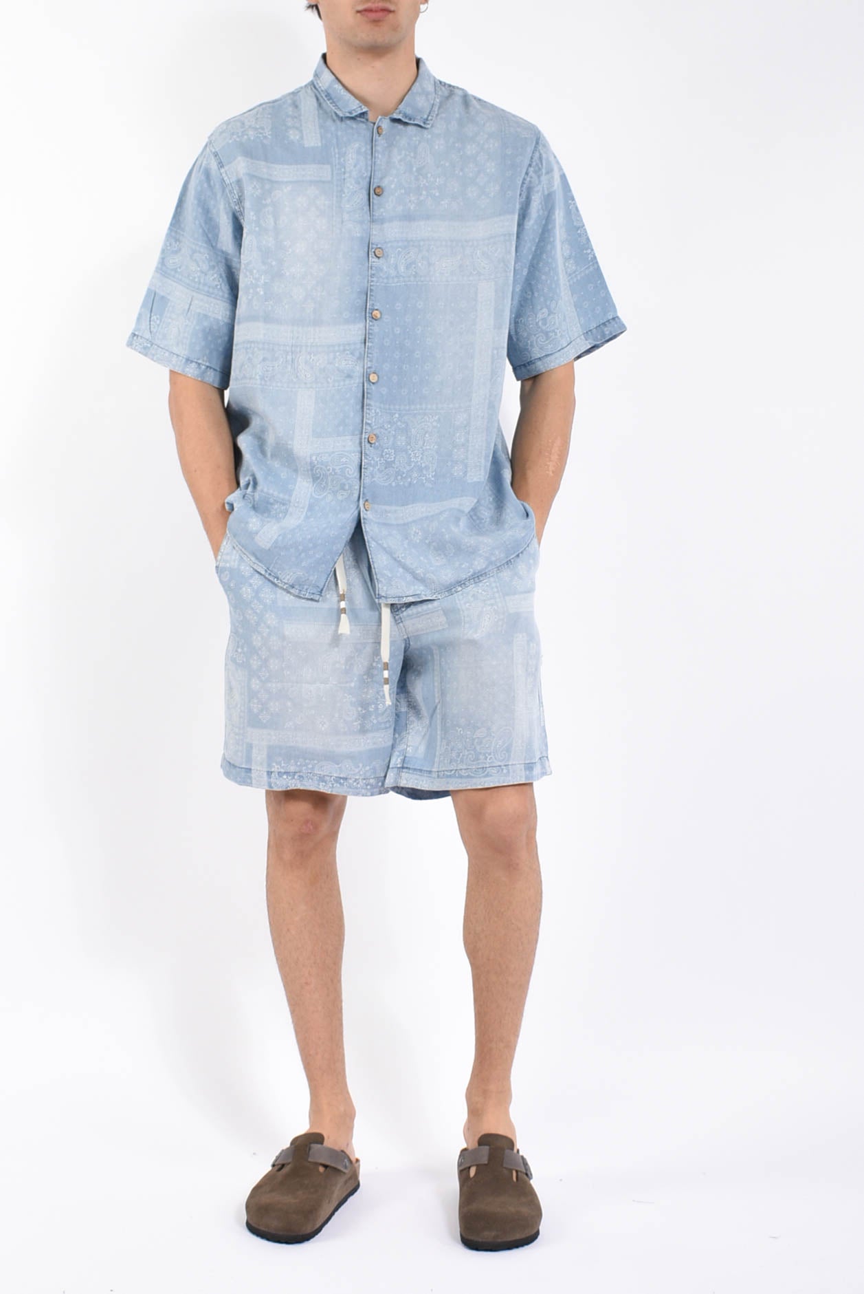 Camicia fantasia in lino