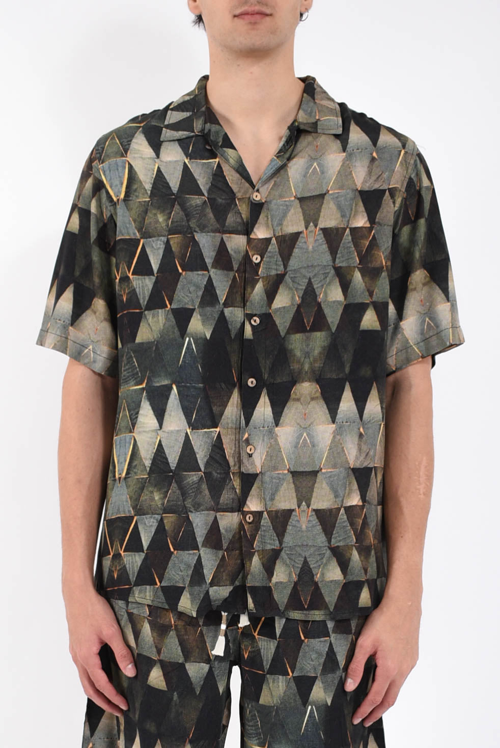 Camicia fantasia in lino