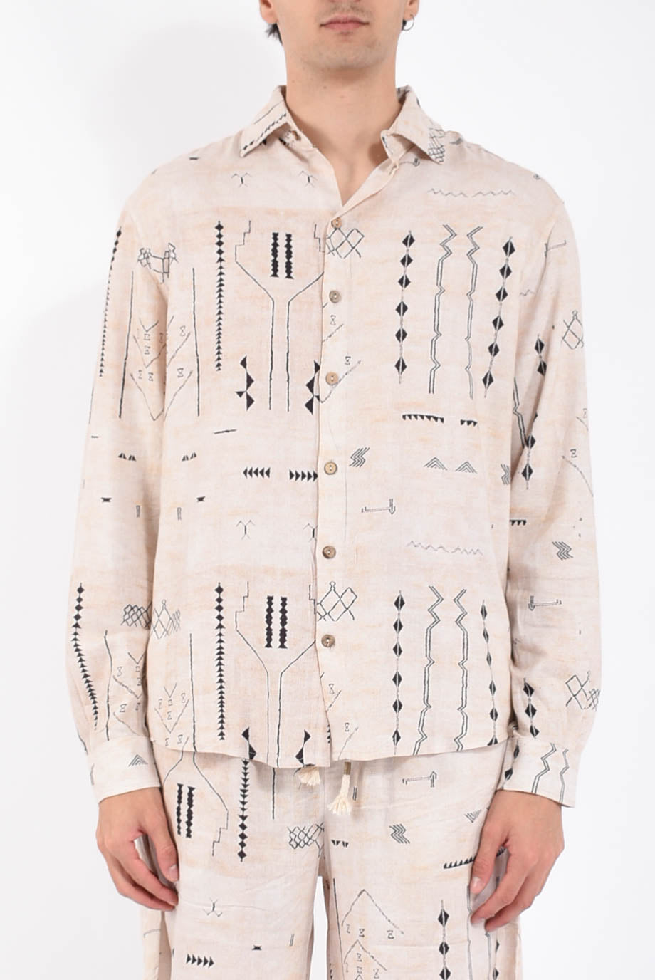 Camicia fantasia in lino