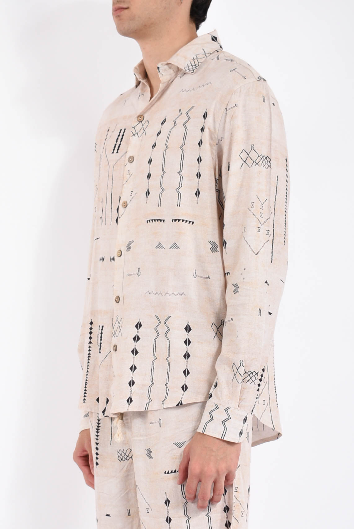 Camicia fantasia in lino