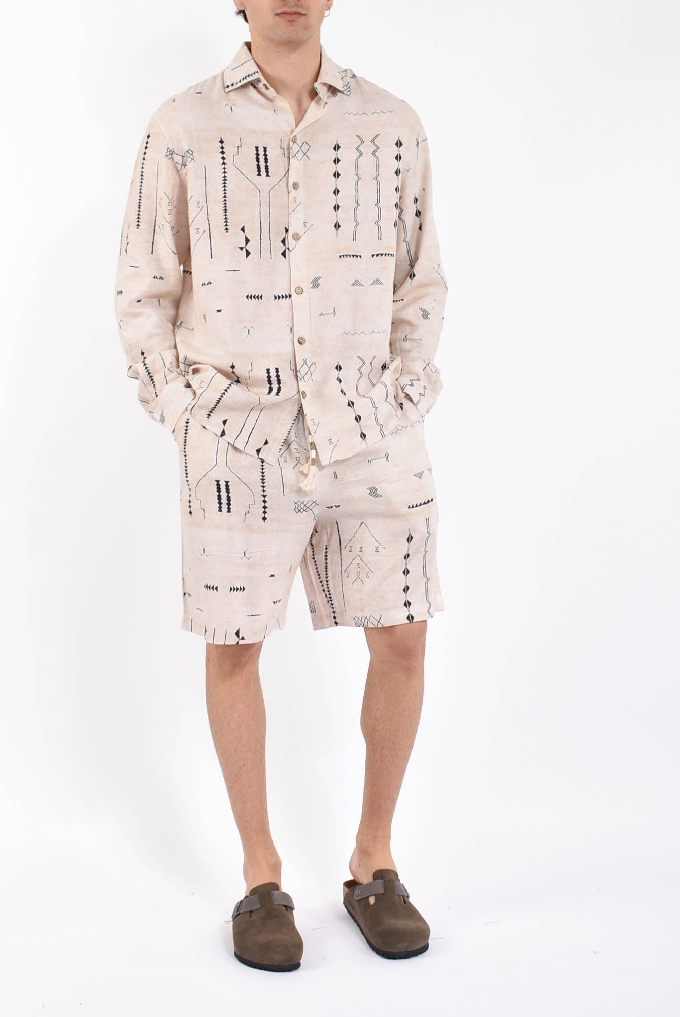 Camicia fantasia in lino