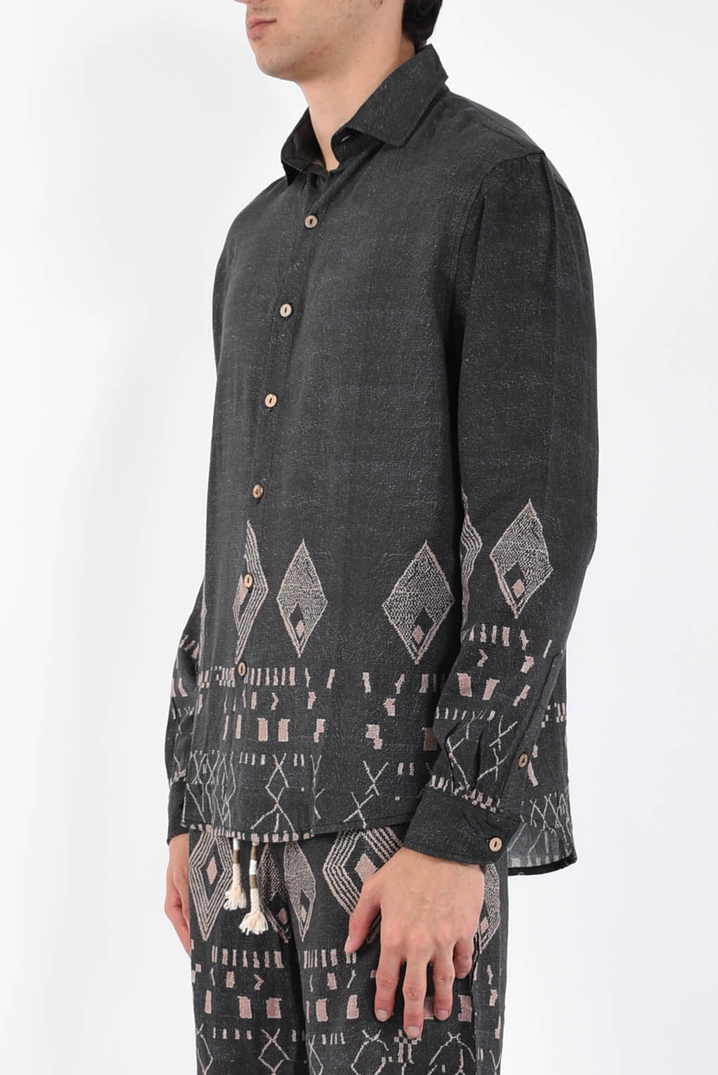 Camicia fantasia in lino