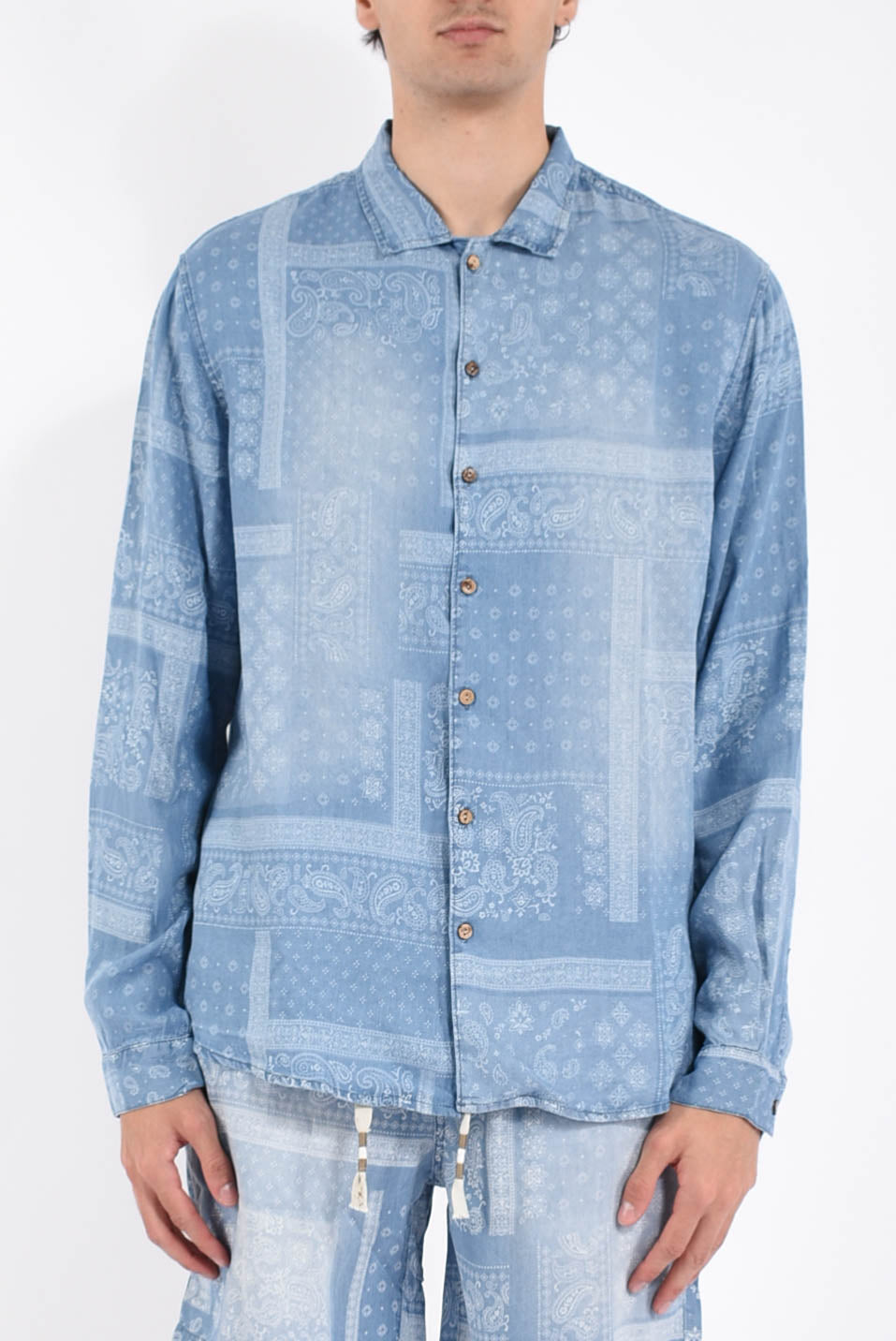 Camicia fantasia in lino