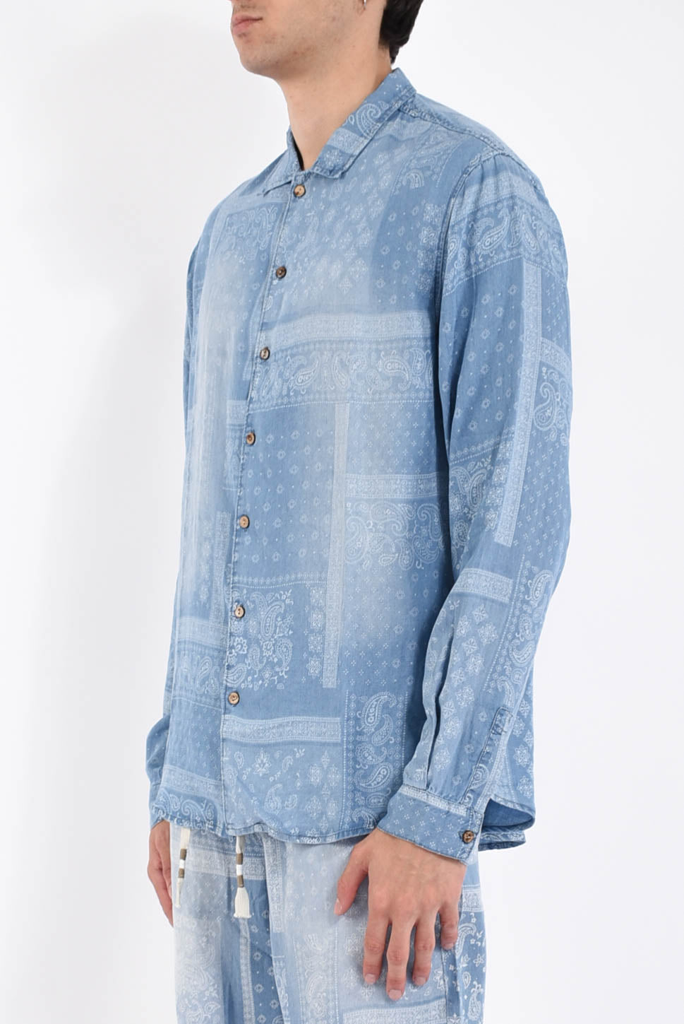 Camicia fantasia in lino