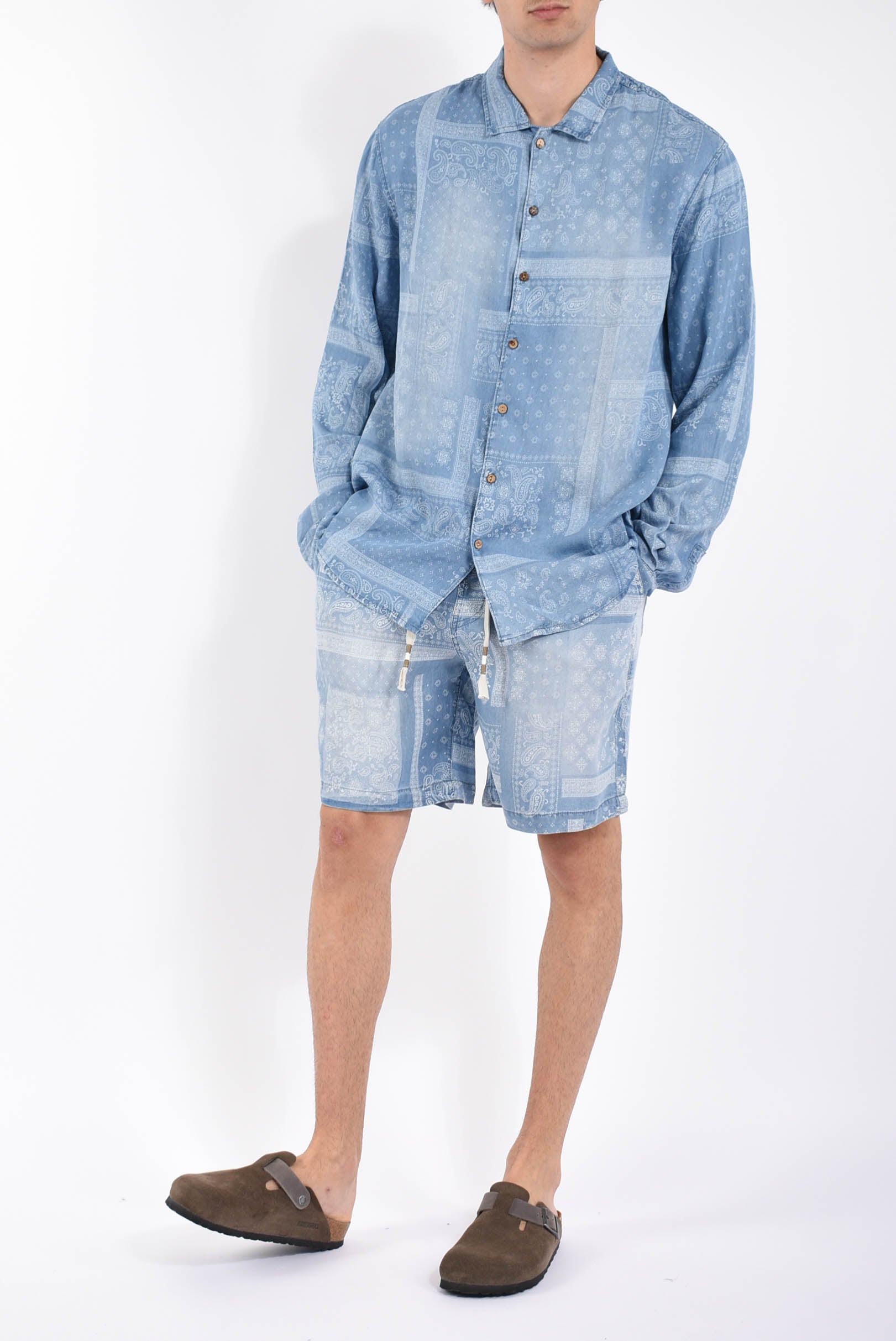 Camicia fantasia in lino